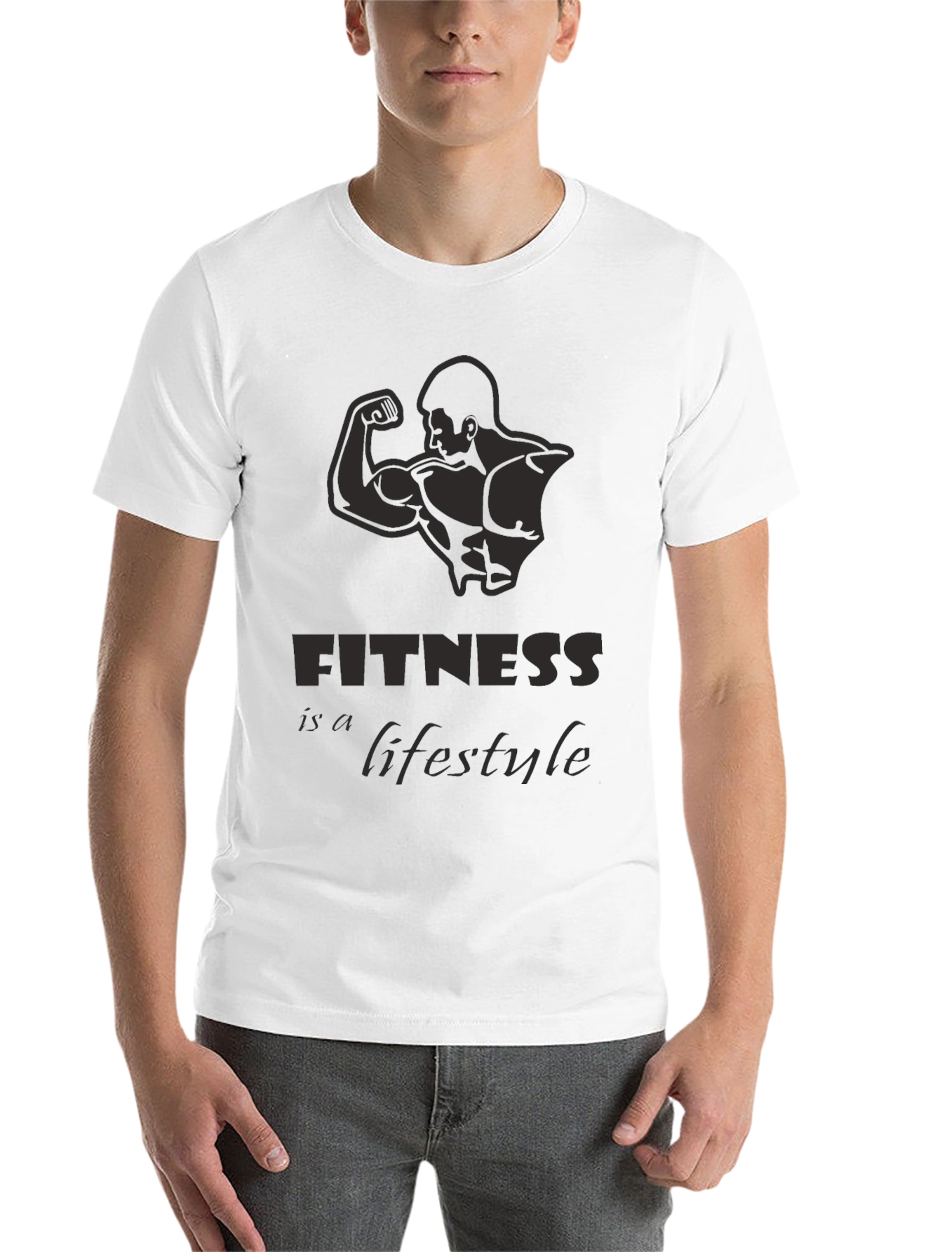 Fitness Lifestyle Black Graphic Tee - 14