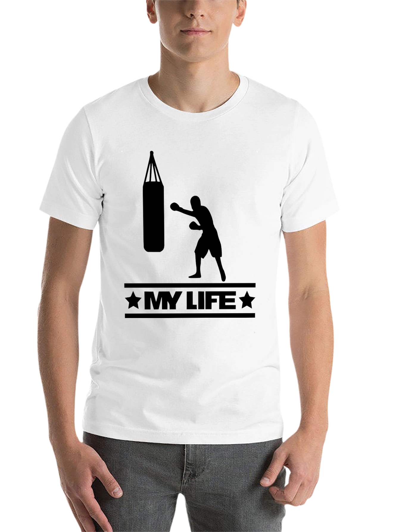 Black My Life Boxing T-Shirt - Black Graphic Tee view 14