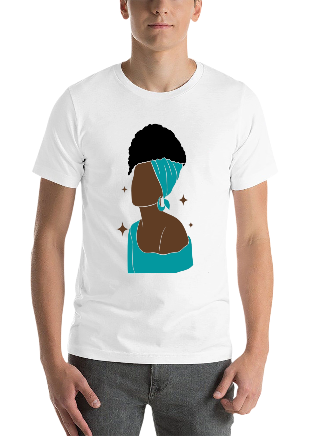 Black Elegant Afro Woman Graphic T-Shirt view 14