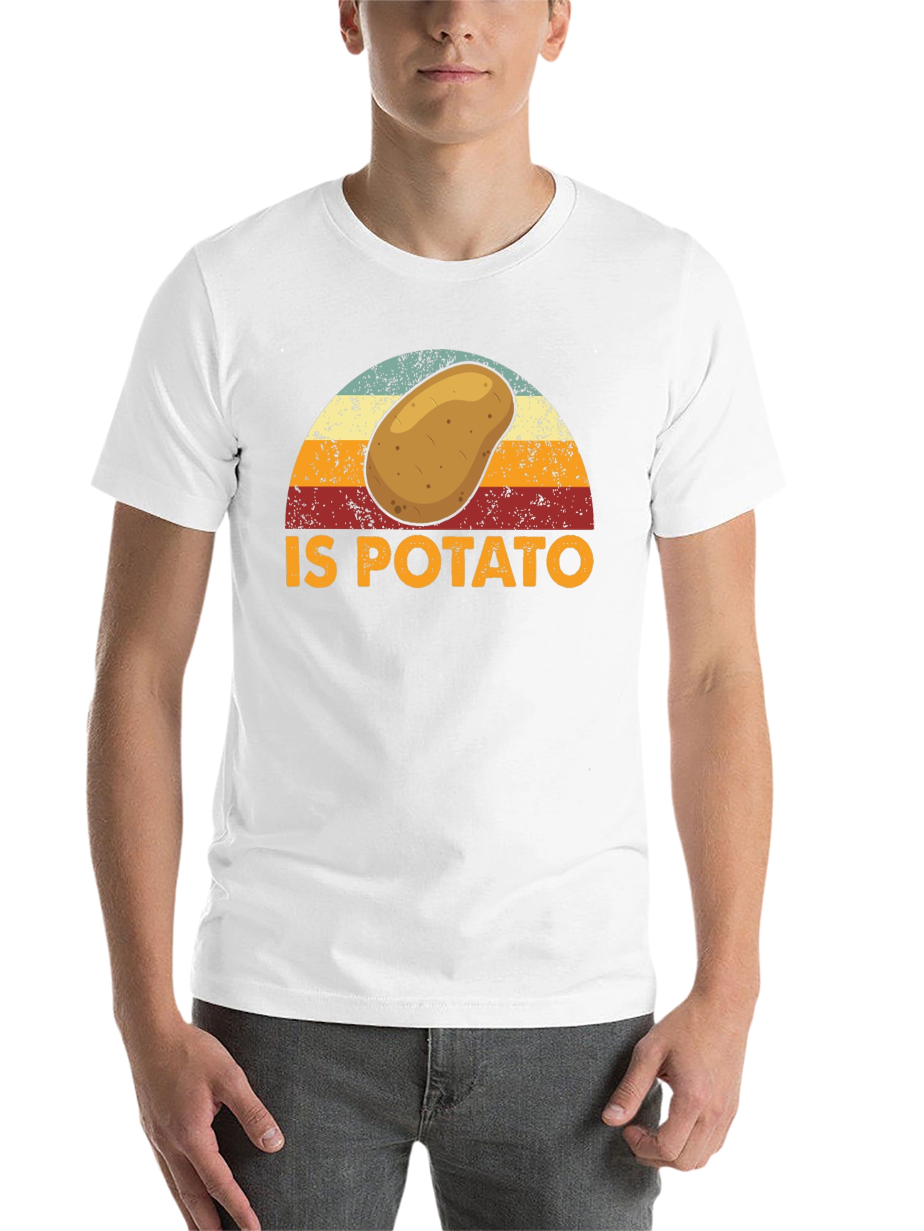 Black Retro Potato Graphic T-Shirt - Funny Foodie Tee view 14