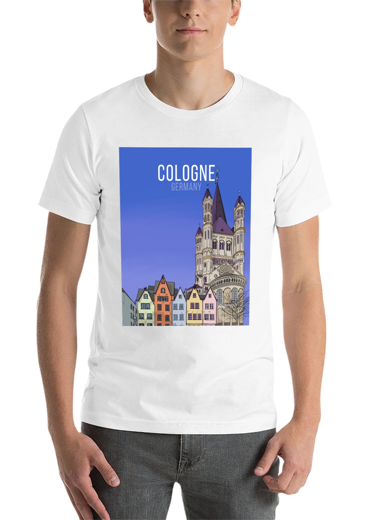 Cologne Germany Tee - Cityscape Graphic T-Shirt - 14