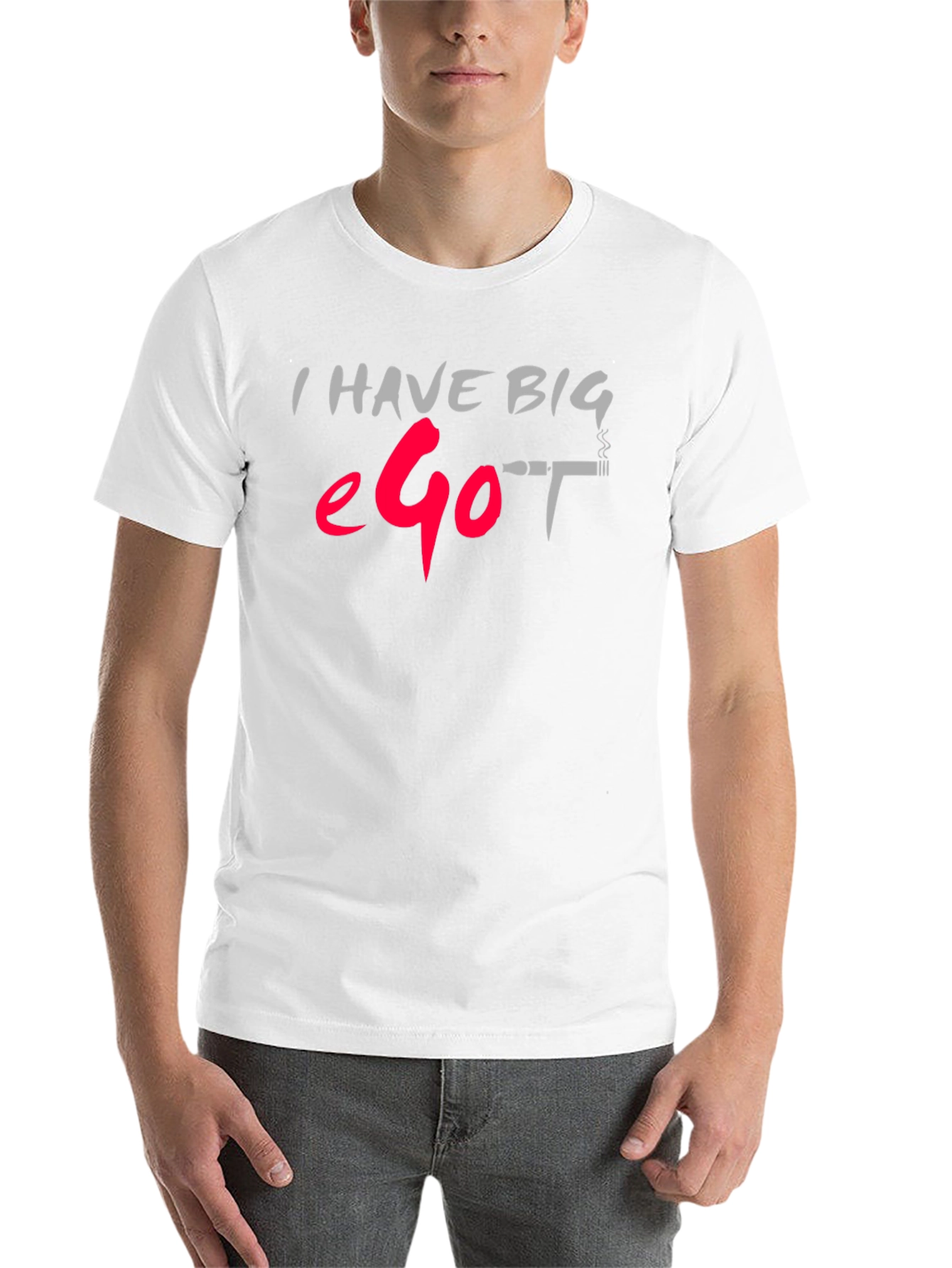 Black I Have Big Ego T-Shirt view 14