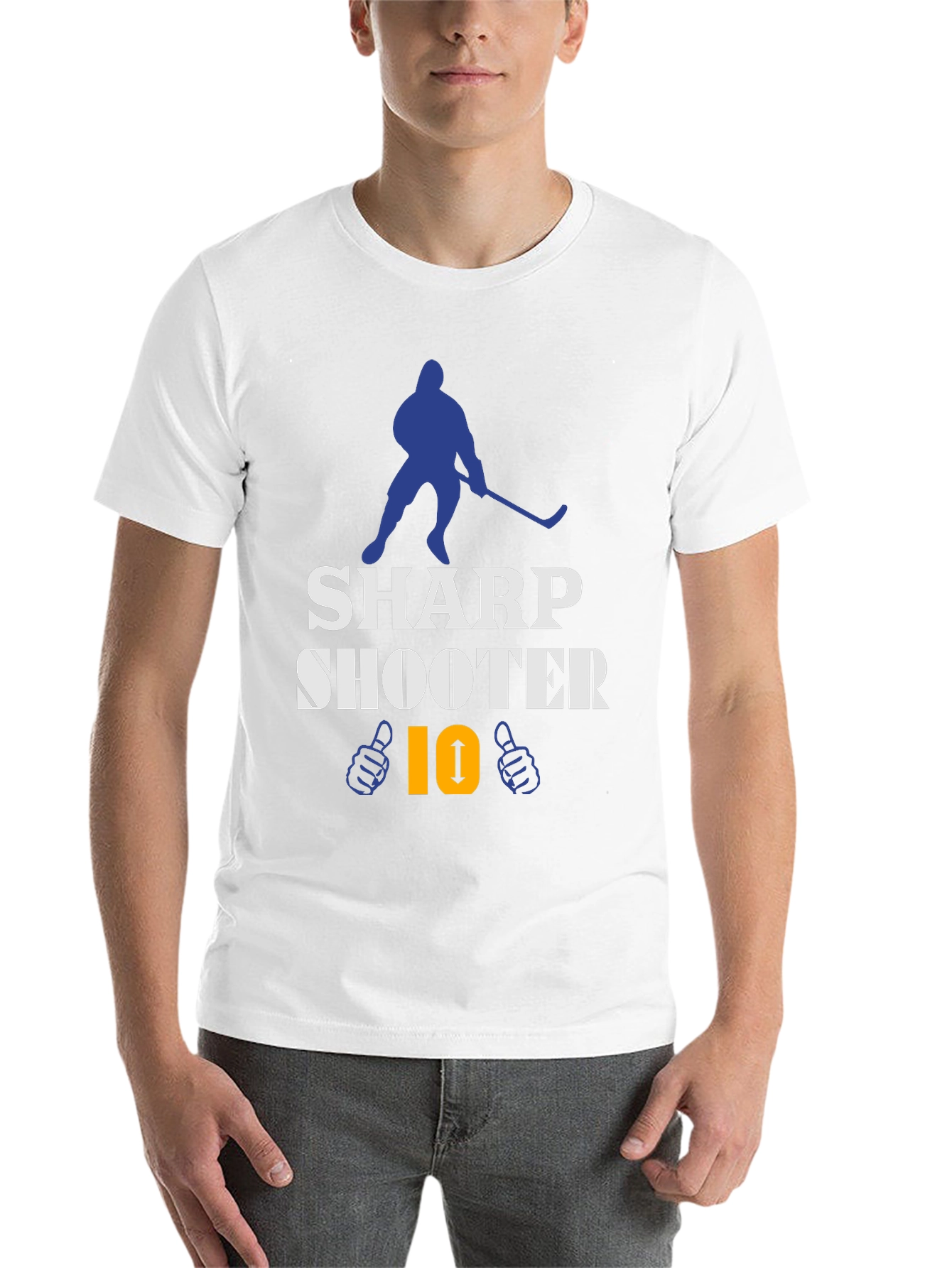 Black Sharp Shooter Hockey T-Shirt view 14