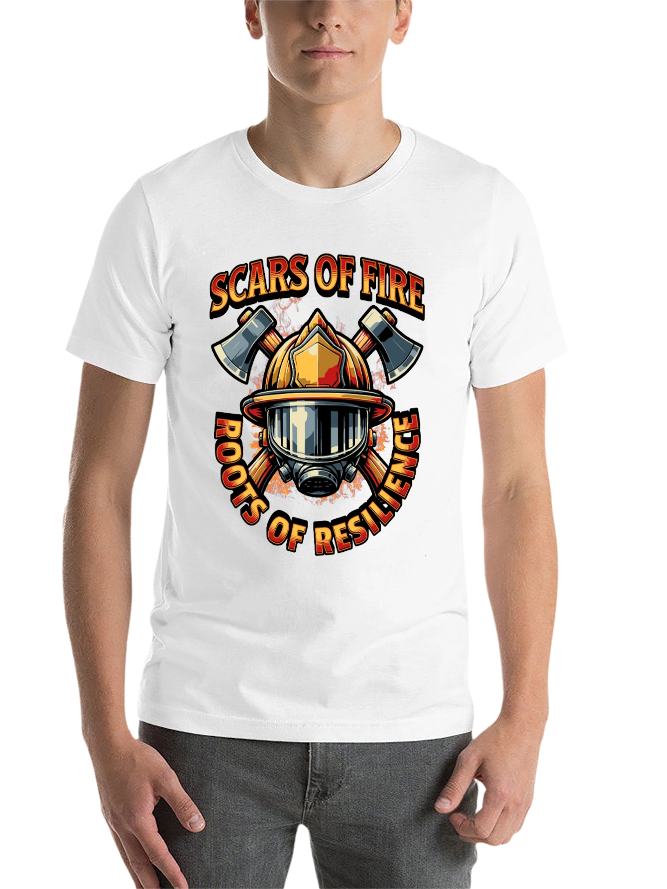 Black Firefighter Resilience Graphic Tee view 14