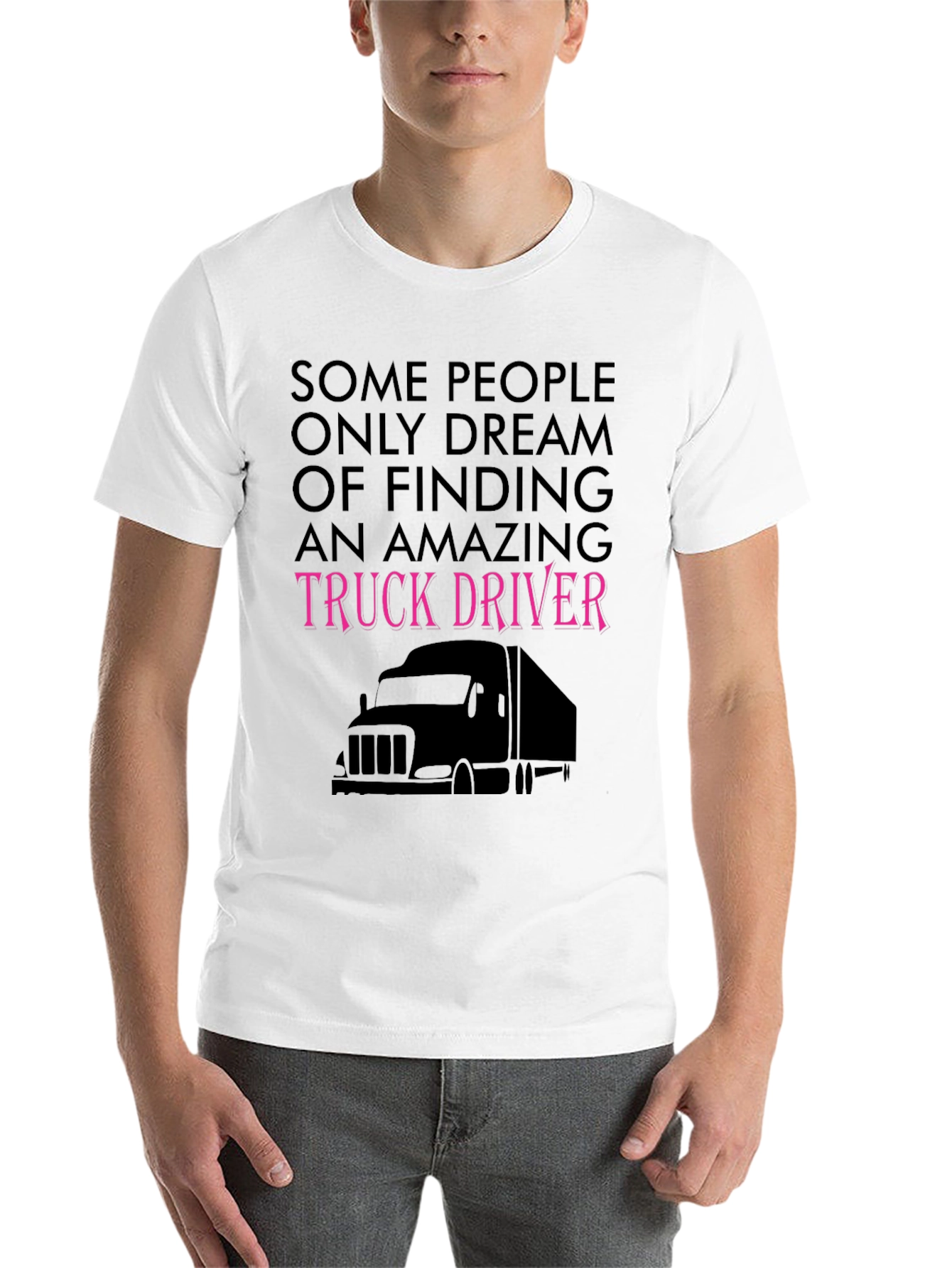 Black Amazing Truck Driver Tee - Black Novelty T-Shirt view 14