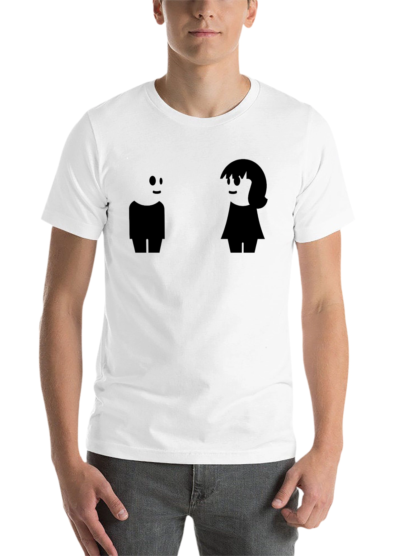 Black Funny Gender Symbols Black T-Shirt view 14