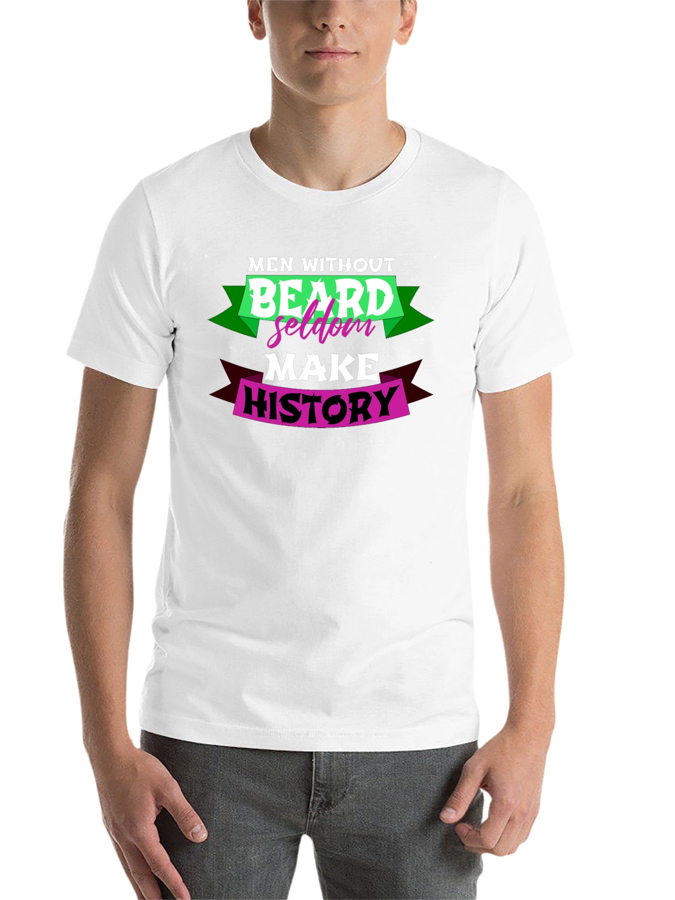 Black Men Without Beard Seldom Make History Graphic T-Shirt view 14