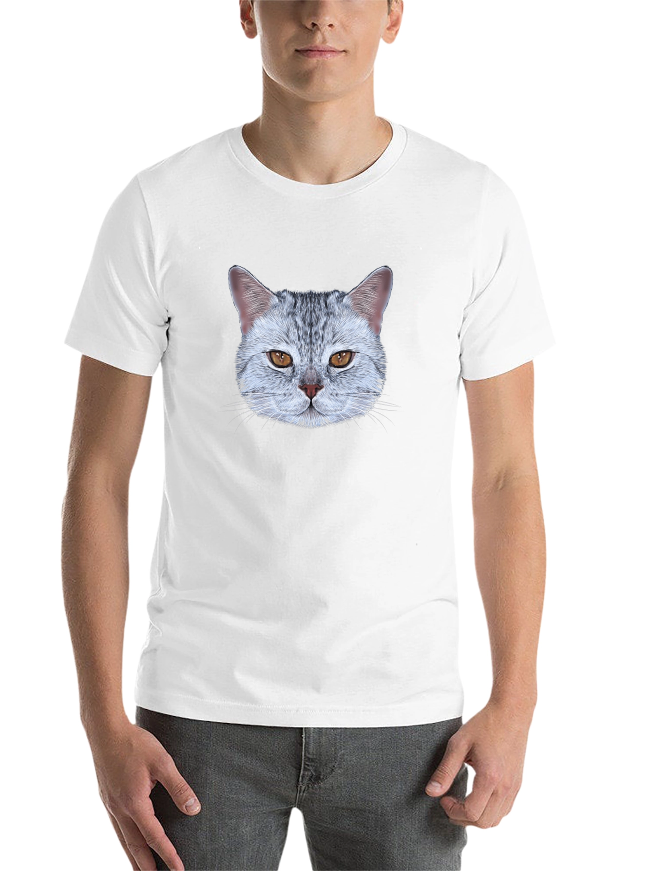 Black Cat Face Graphic Tee - Unique Design view 14
