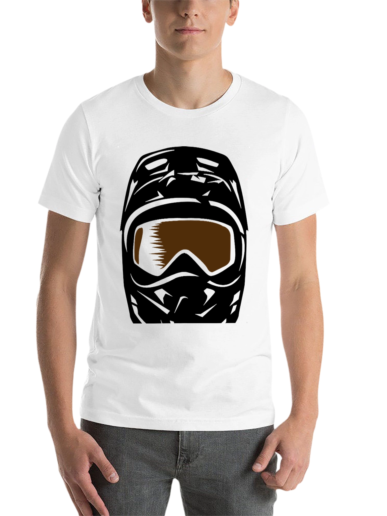 Black Motorcross Helmet Graphic Tee - Black view 14