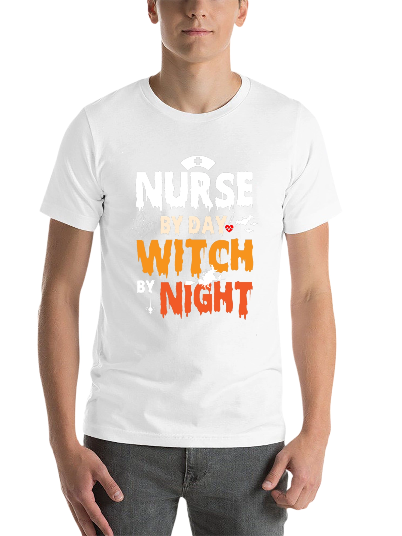 Black Nurse By Day Witch By Night Halloween T-Shirt view 14