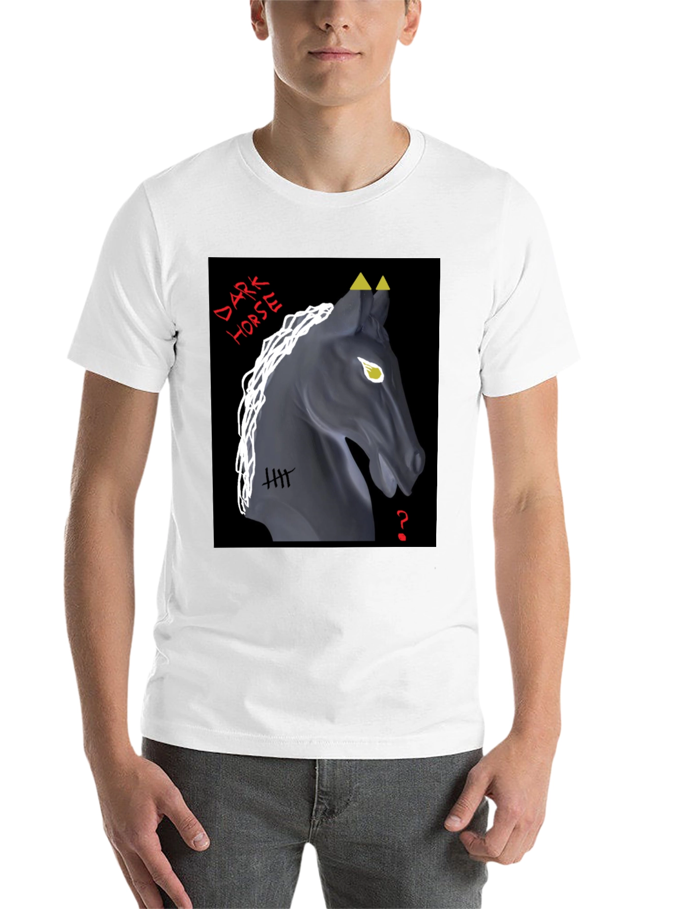 Black Dark Horse Graphic Tee - Unique Design view 14