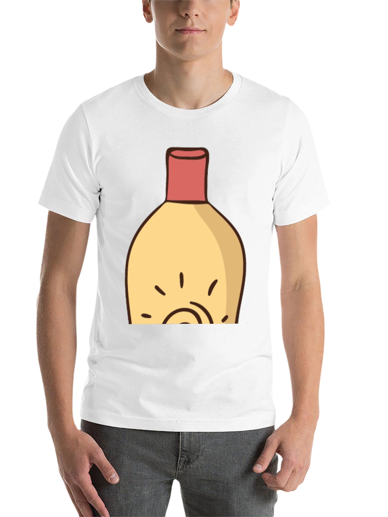 Black Cartoon Lotion Bottle Graphic Tee - Unisex view 14