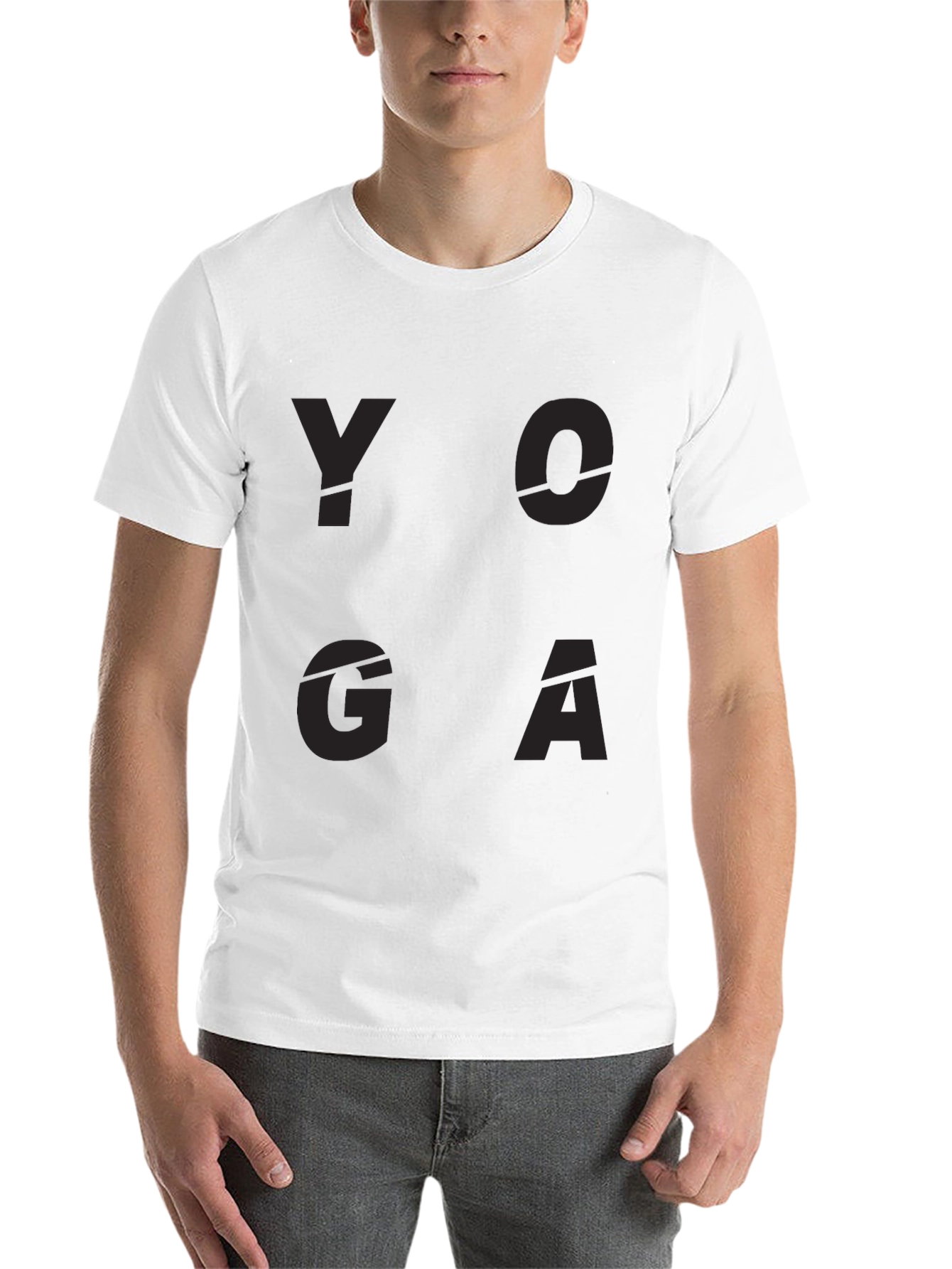 Black Yoga Graphic Print Black T-Shirt view 14