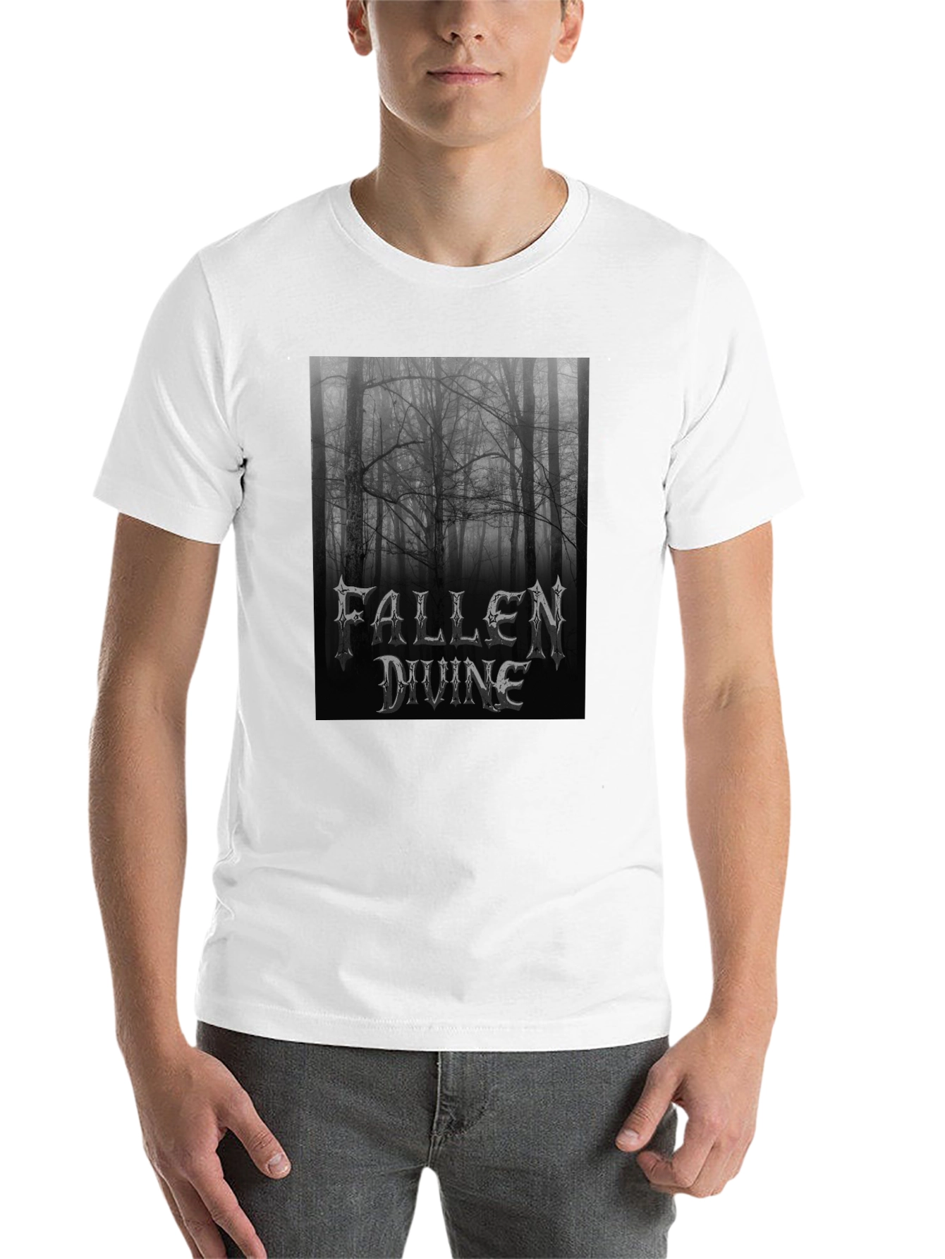 Black Fallen Divine Forest T-Shirt - Black Metal Style view 14