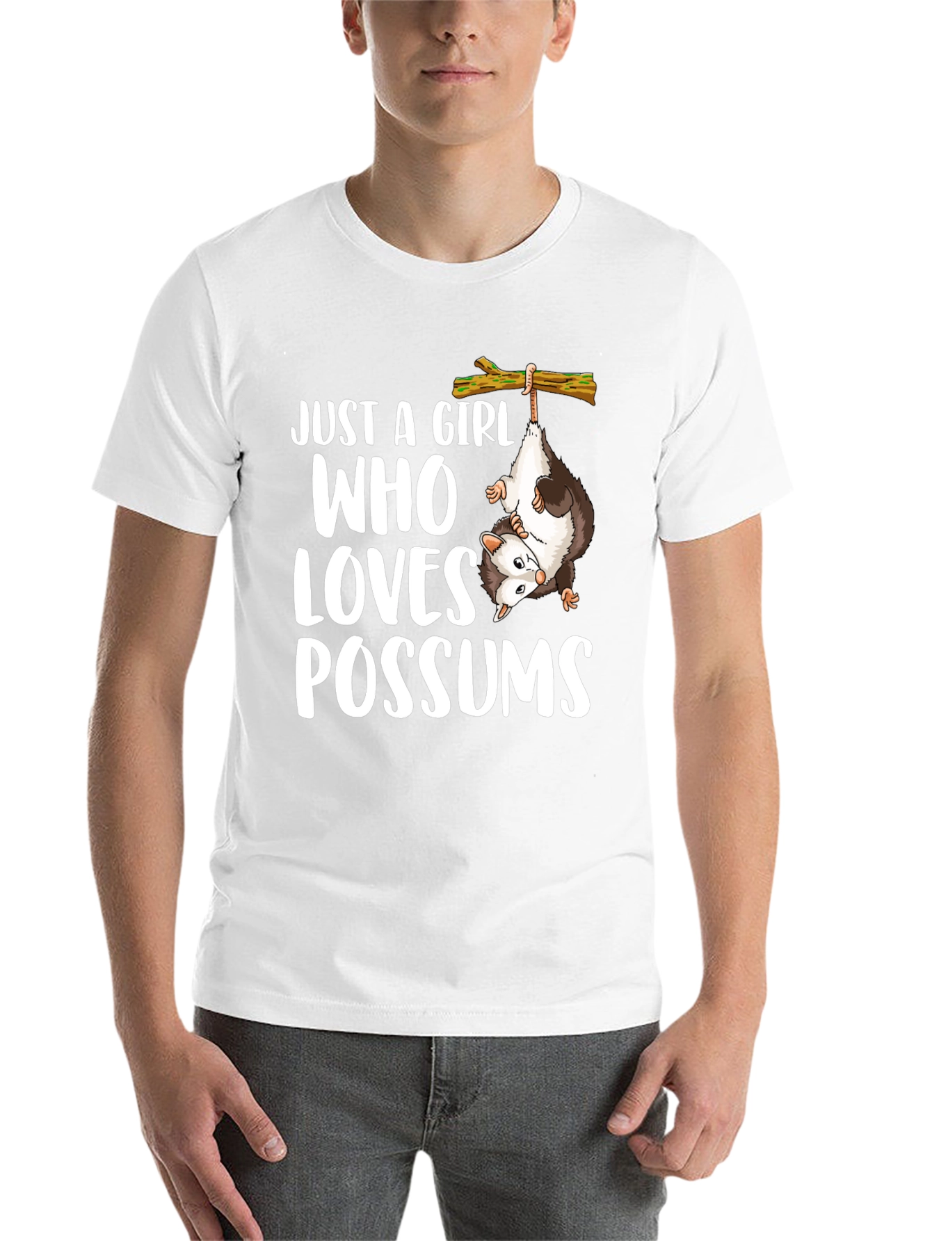 Black Just a Girl Who Loves Possums Graphic Tee view 14