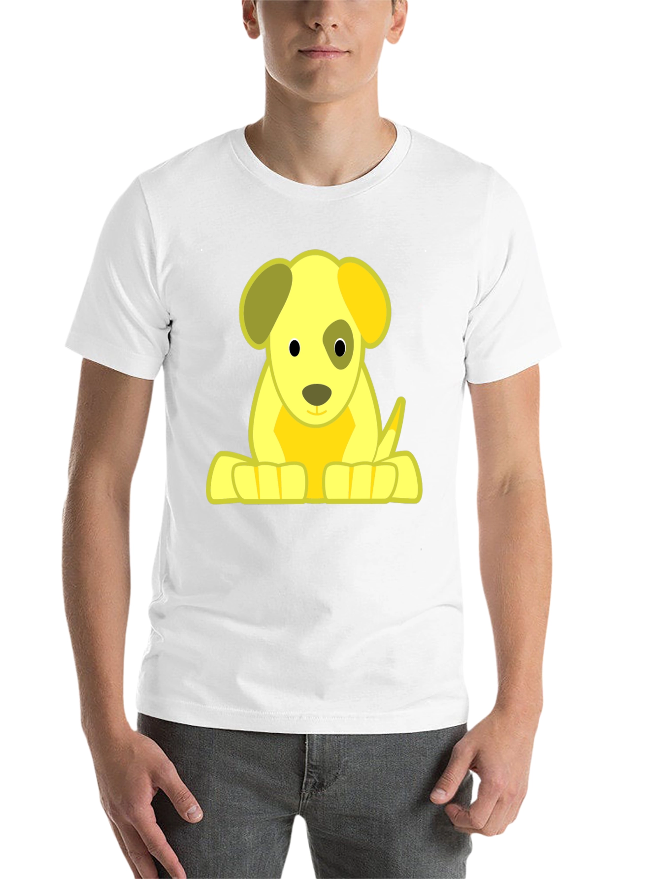 Black Cartoon Puppy Graphic T-Shirt view 14