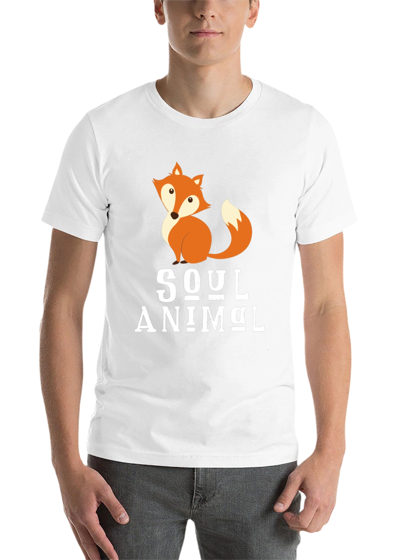 Black Soul Animal Fox Graphic Tee view 14