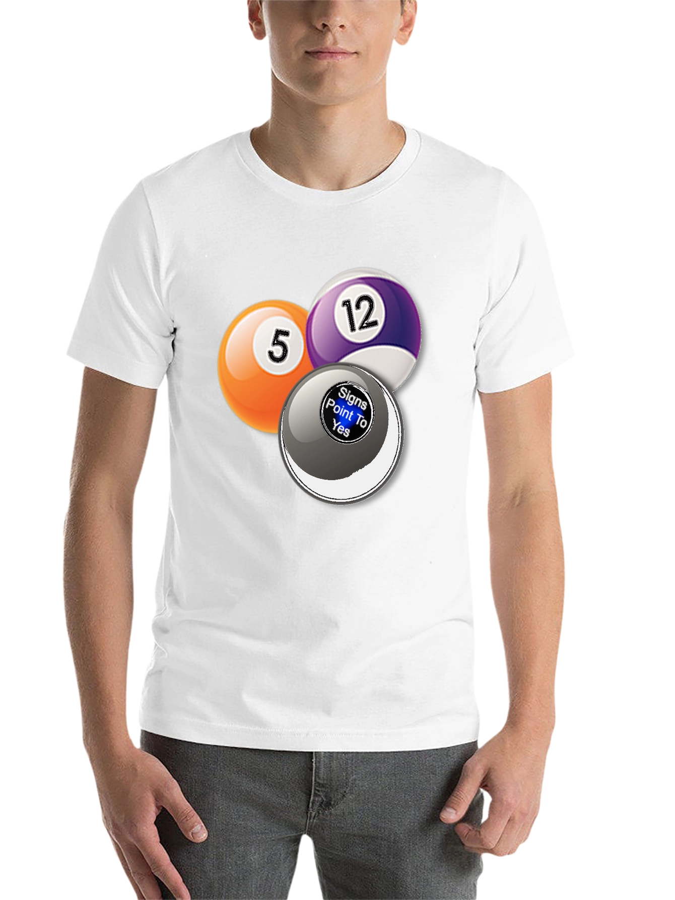Black Billiards Graphic T-Shirt - Novelty Pool Ball Tee view 14