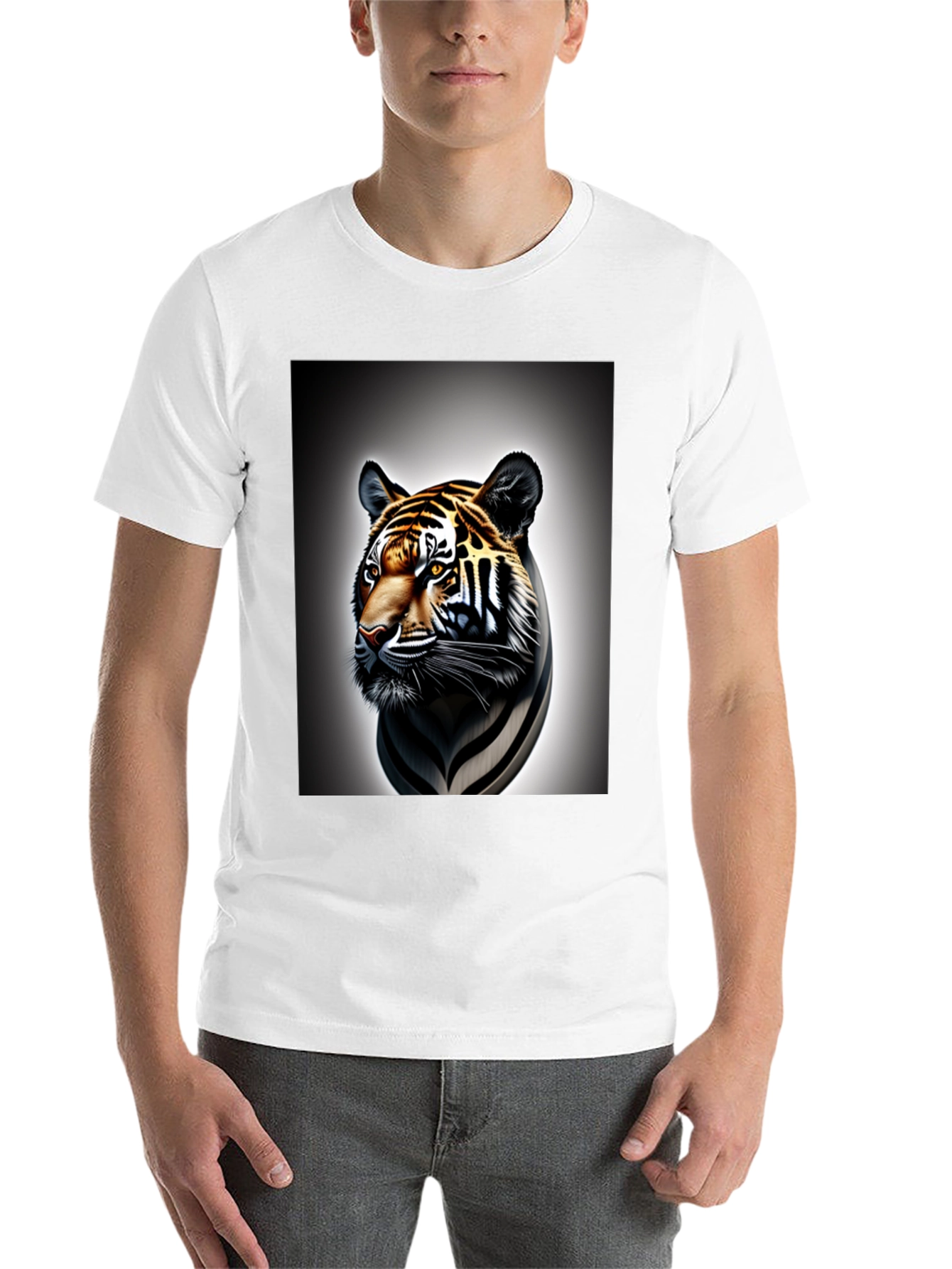 Black Tiger Graphic Tee - Cool Animal Print Shirt view 14