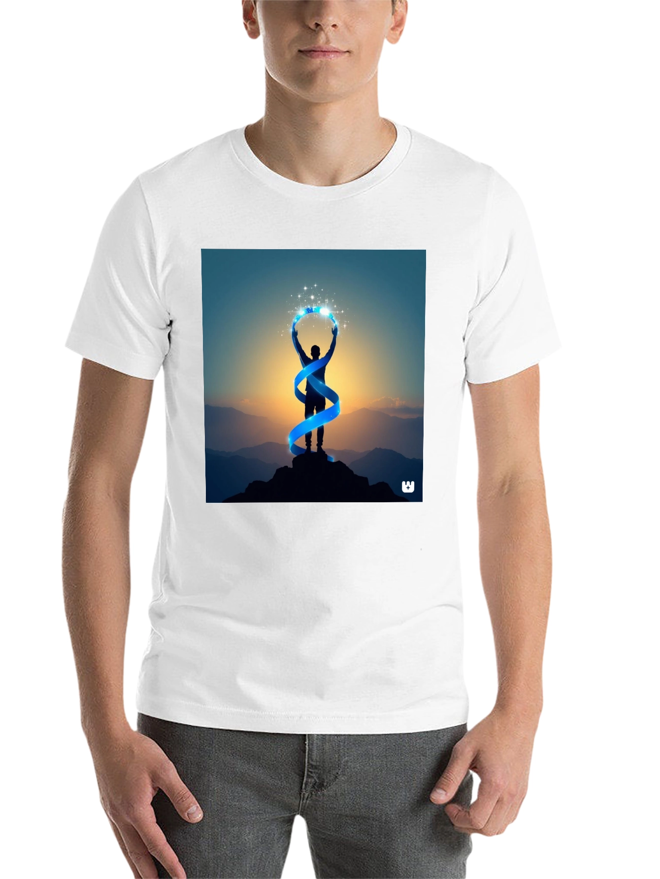 Black Ascension Graphic Tee - Black Cotton Blend view 14