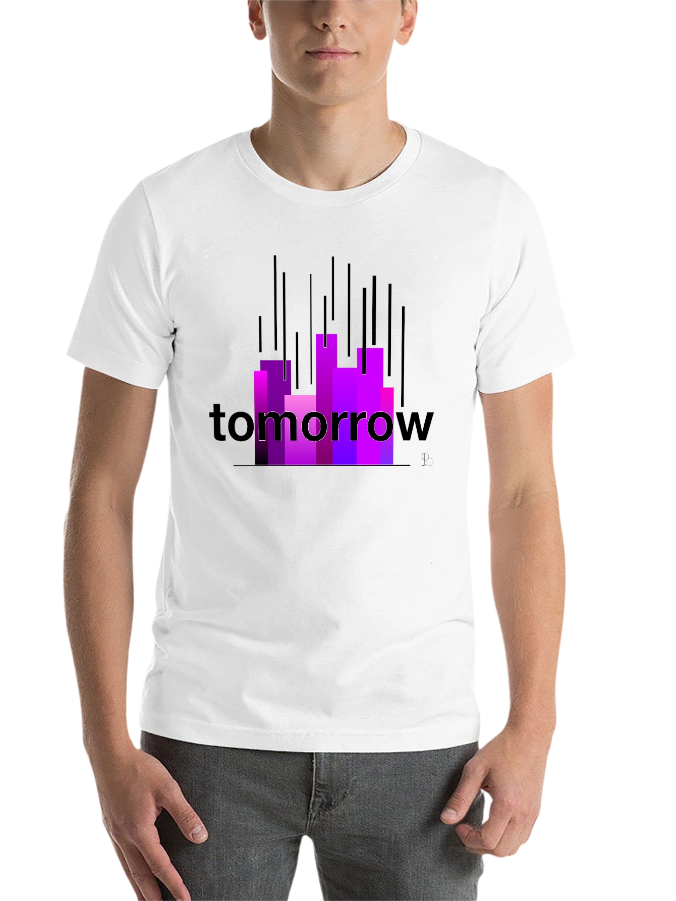 Black Tomorrow Graphic Tee - Modern Cityscape Design view 14