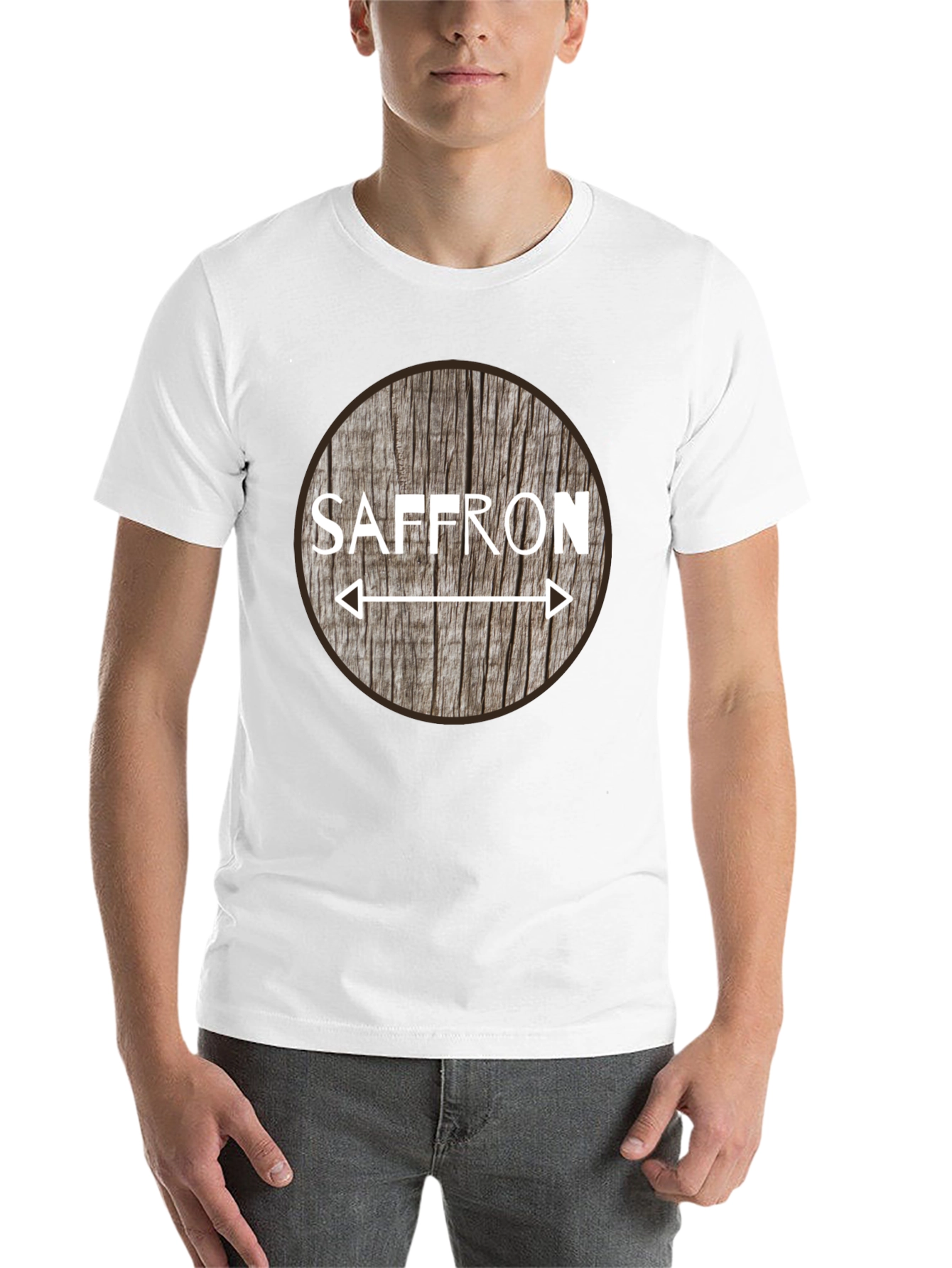 Black Saffron Arrow Design Black T-Shirt view 14
