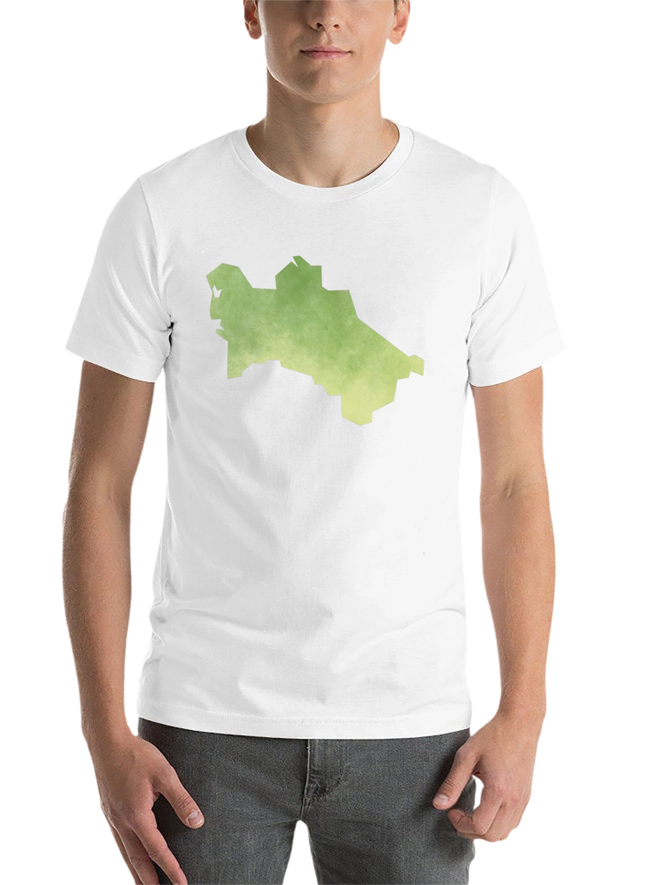 Black Turkmenistan Map T-Shirt - Black Cotton Tee view 14