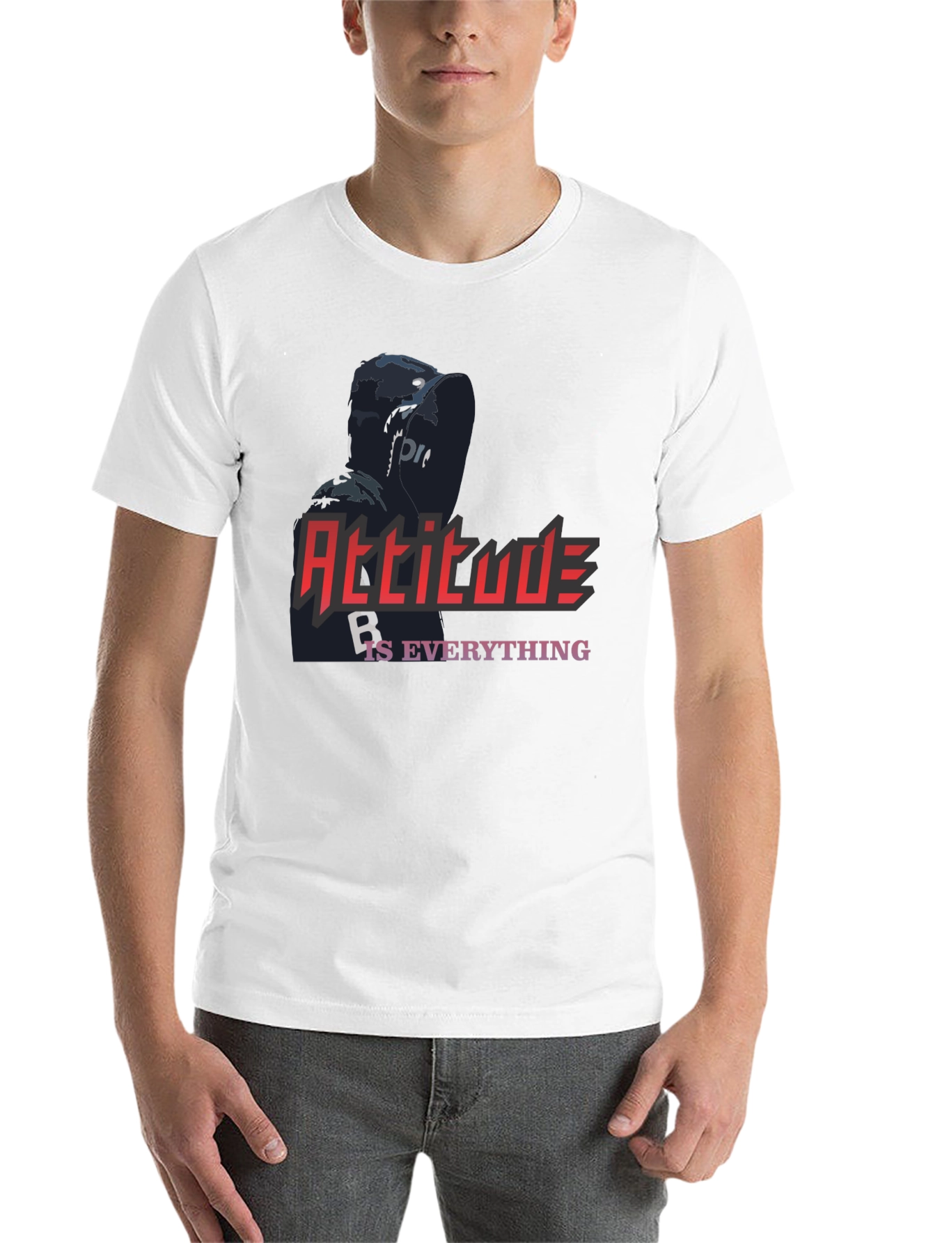Attitude Is Everything Graphic Tee - Stylish Black T-Shirt - 14