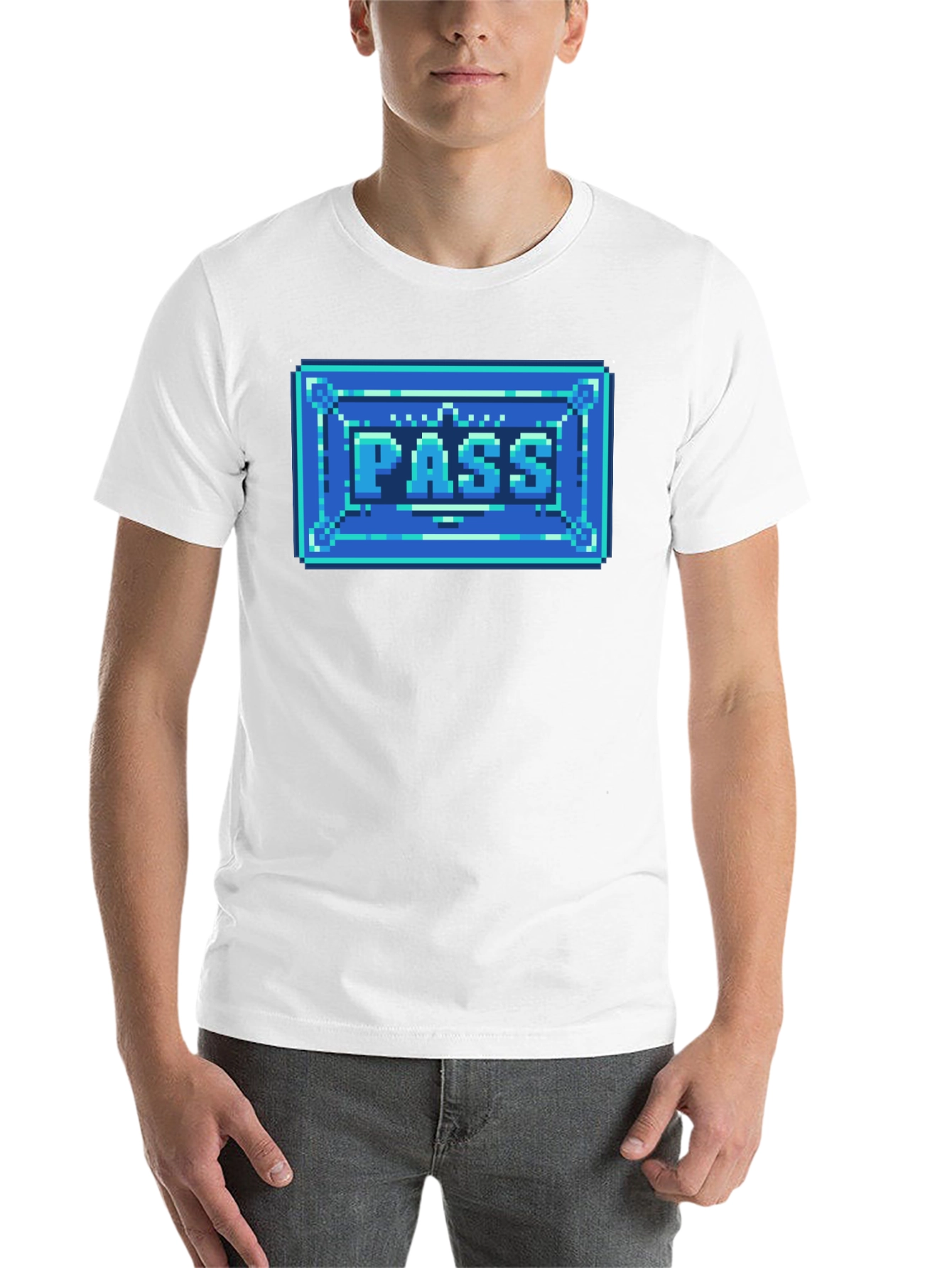 Black 8-Bit Pass T-Shirt - Retro Gaming Style view 14