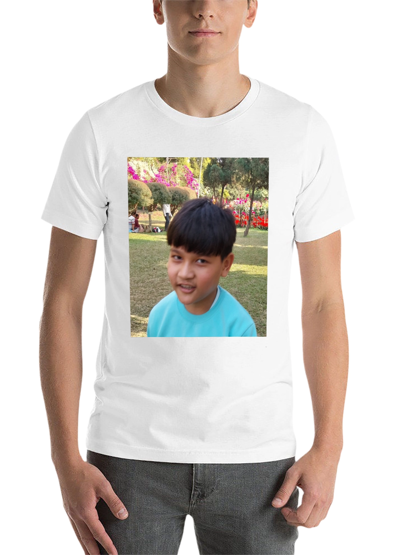Custom Photo Print Black T-Shirt - 14