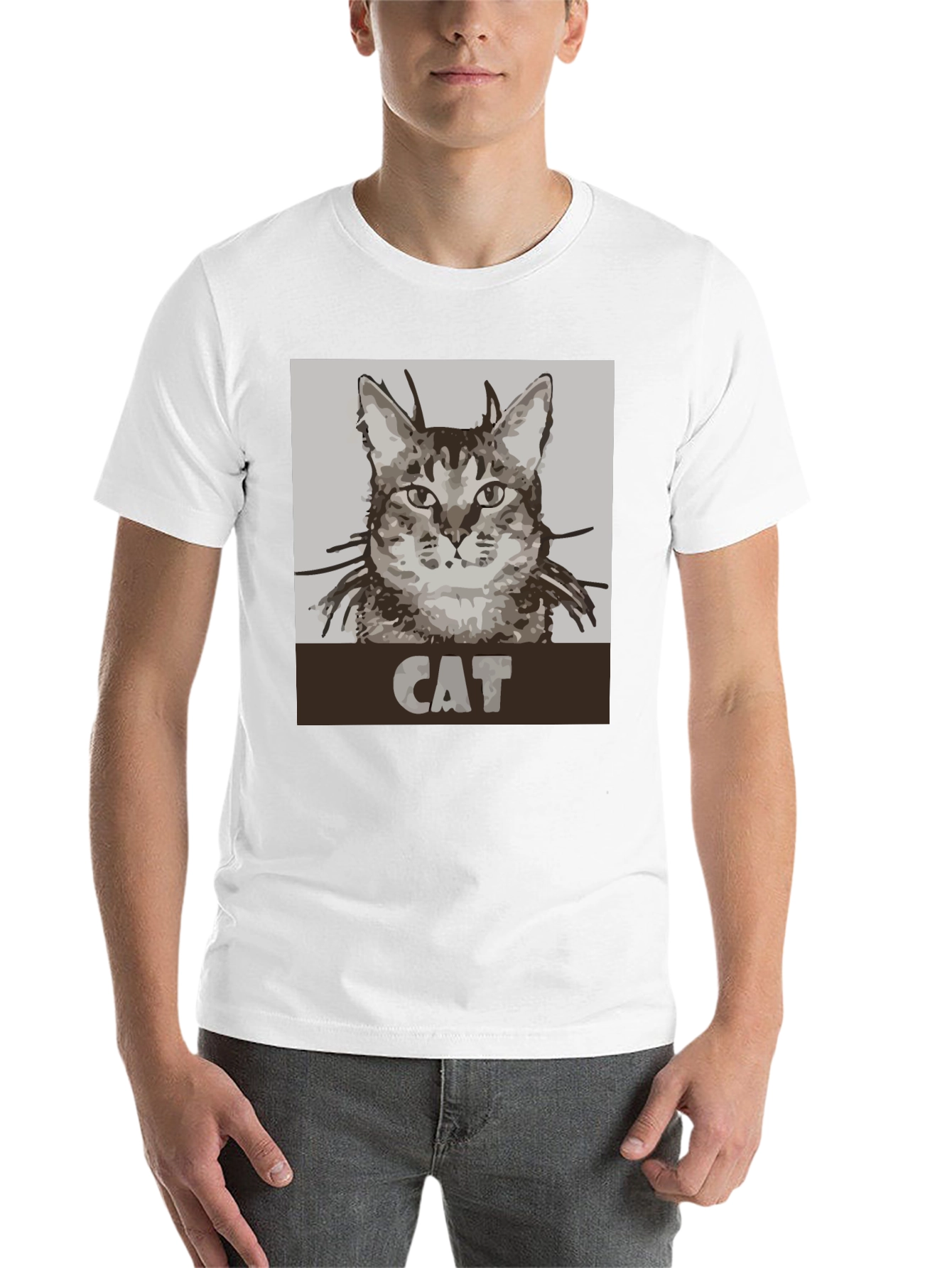 Black Cat Graphic Tee - Unisex Black T-Shirt view 14
