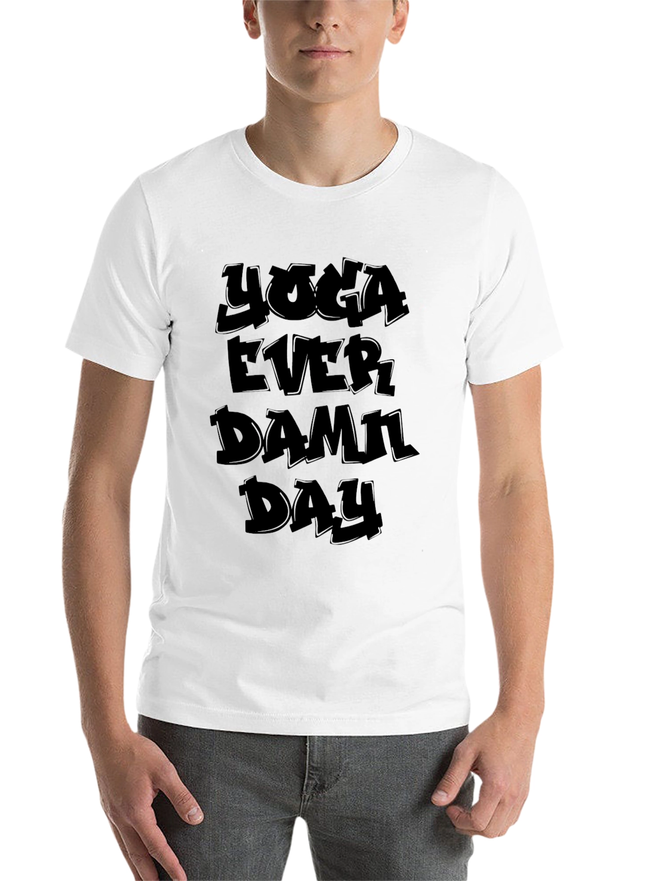 Black Yoga Every Damn Day - Black Graphic Tee view 14