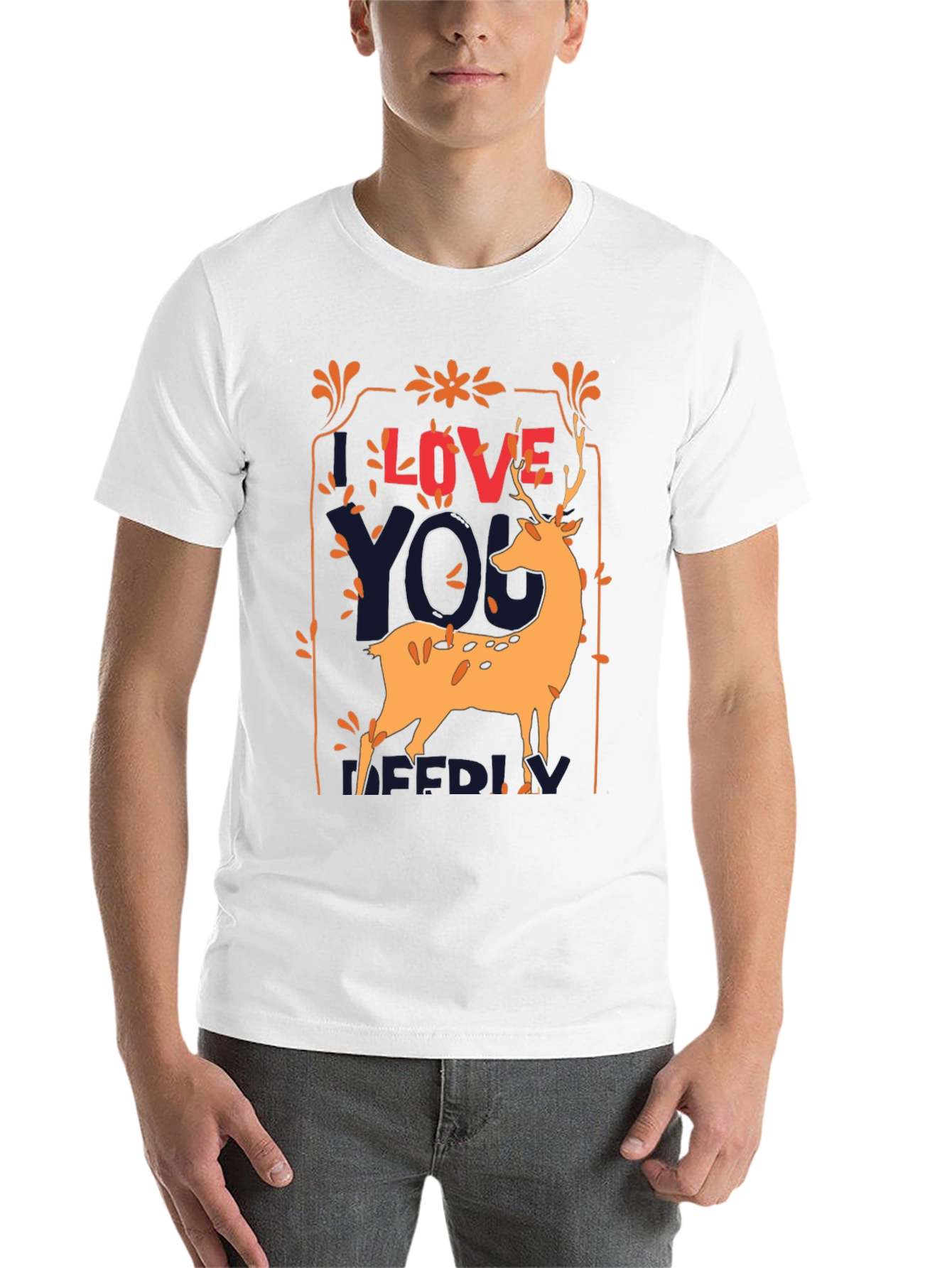Black Love You Deerly Graphic Tee view 14