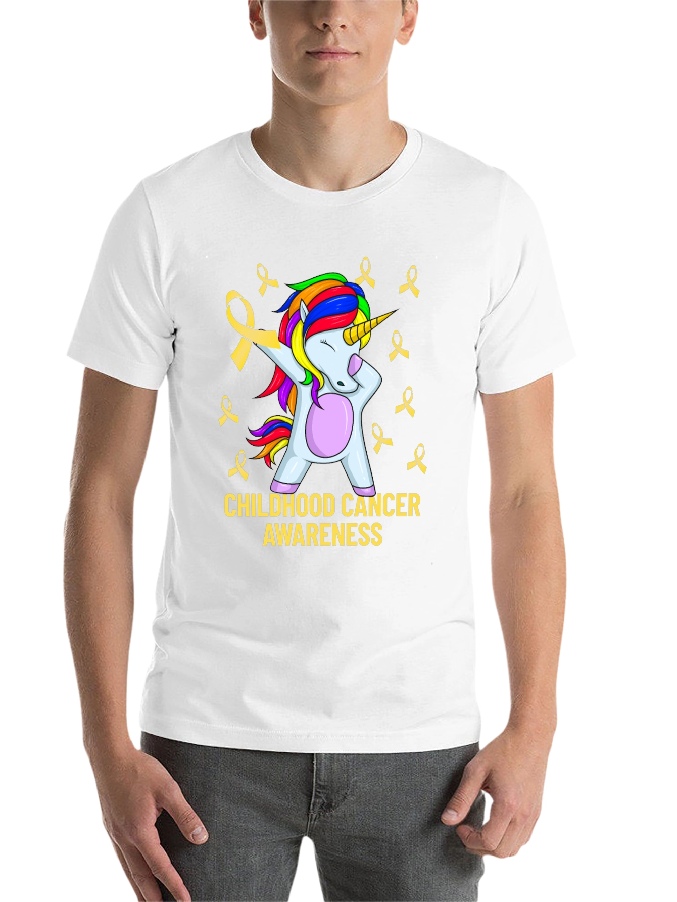 Childhood Cancer Awareness Unicorn T-Shirt - 14