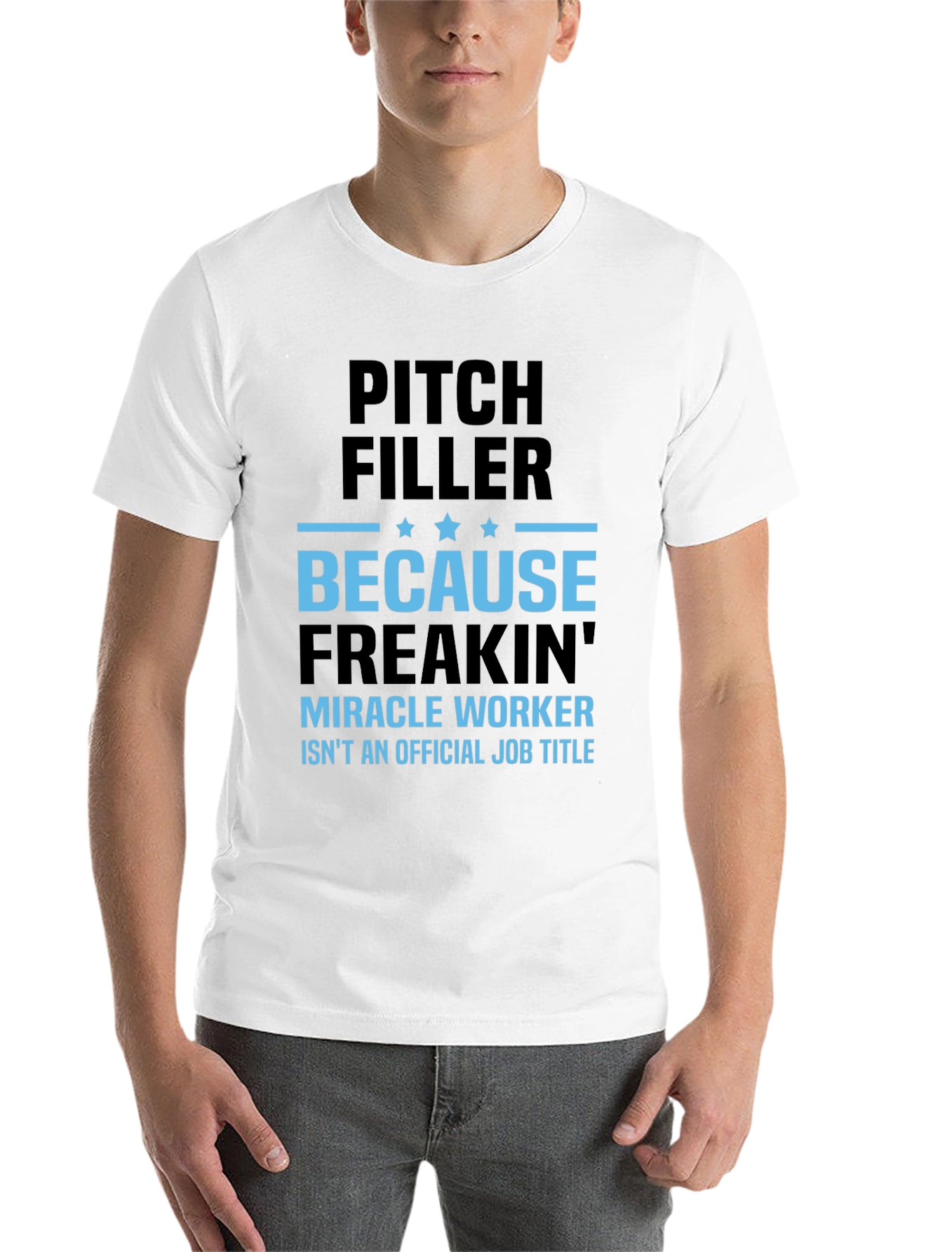 Black Pitch Filler Miracle Worker T-Shirt view 14