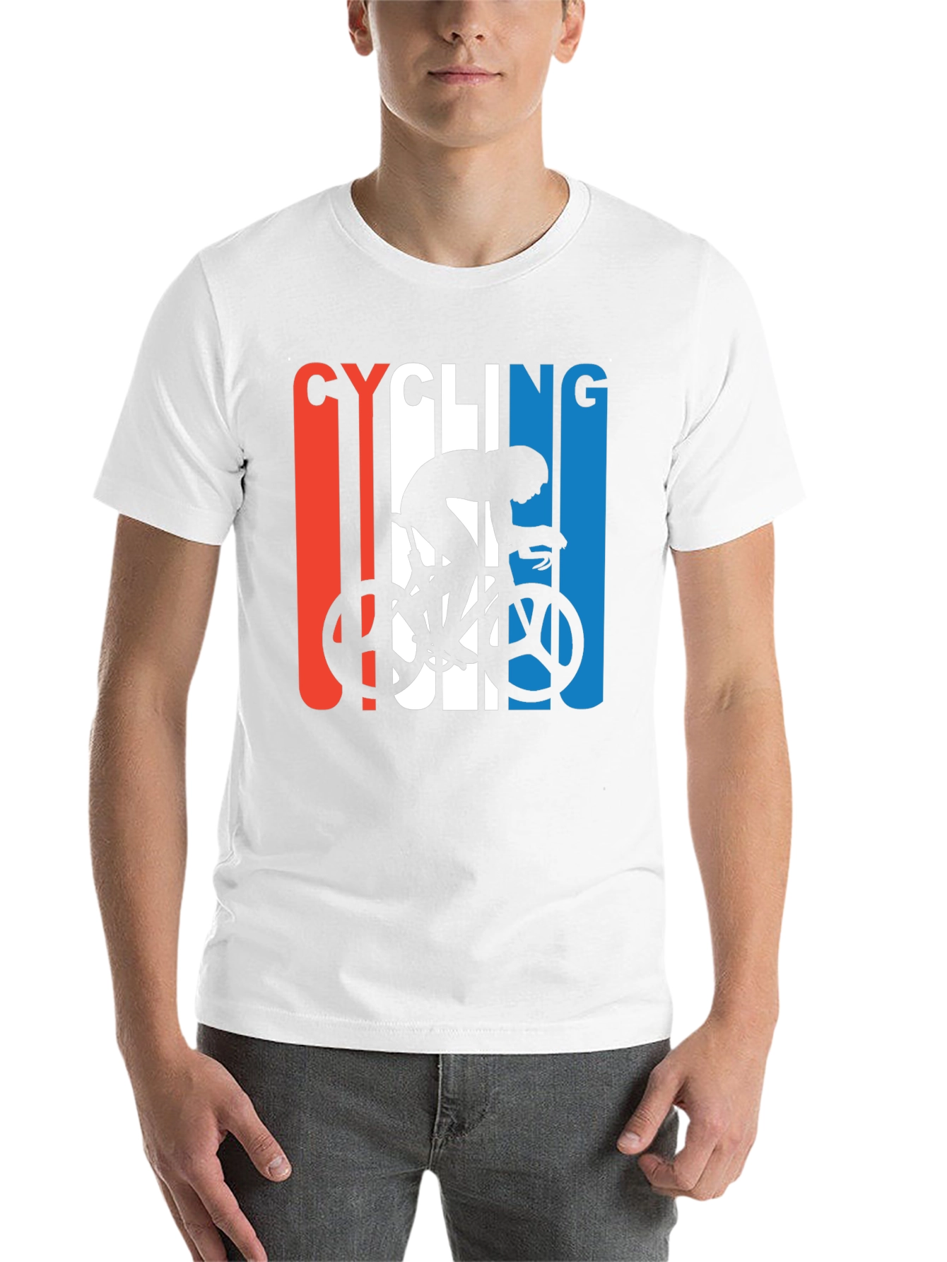 Black Cycling Silhouette Graphic T-Shirt view 14