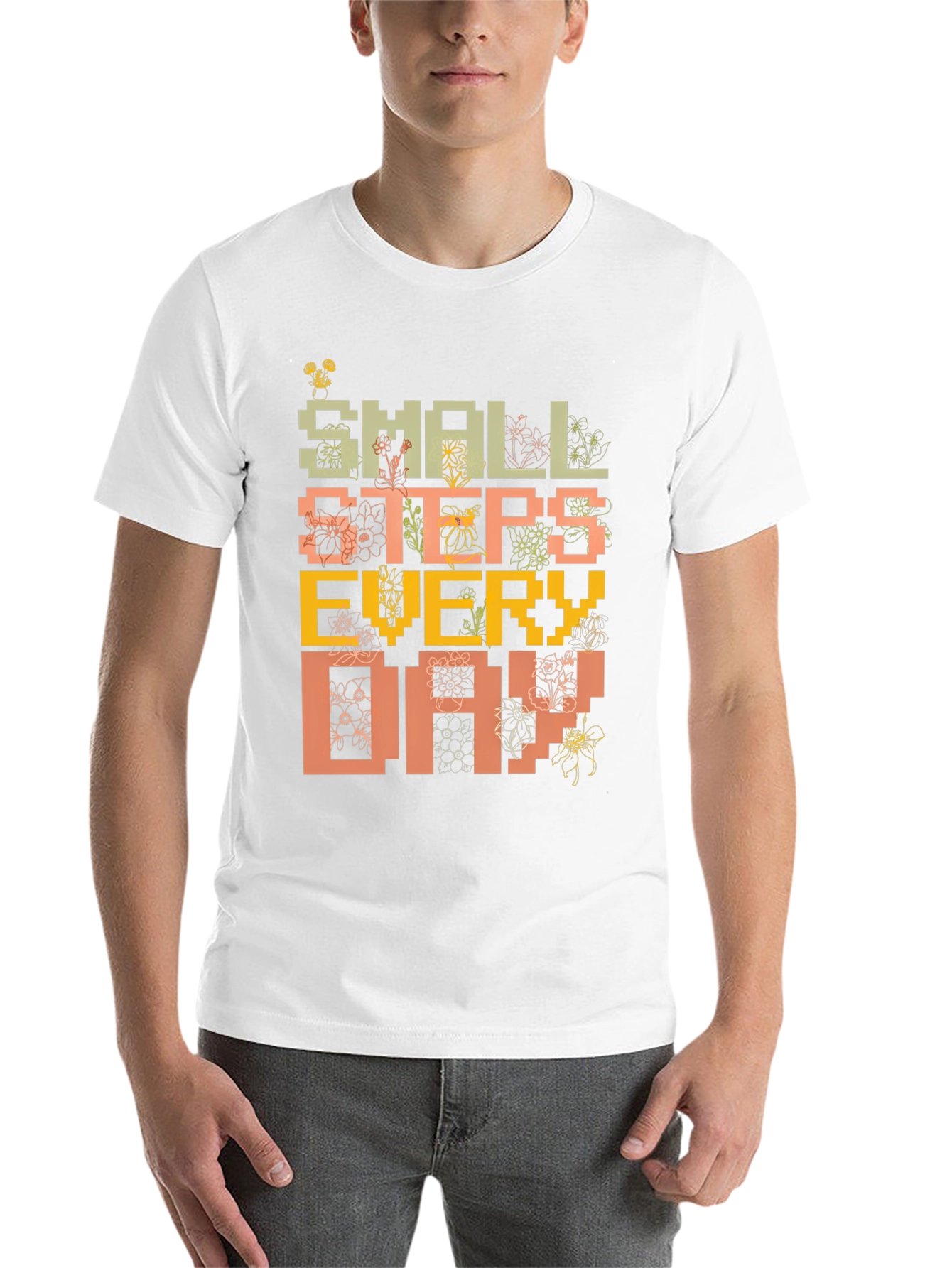 Black Small Steps Everyday Graphic Tee - Black view 14