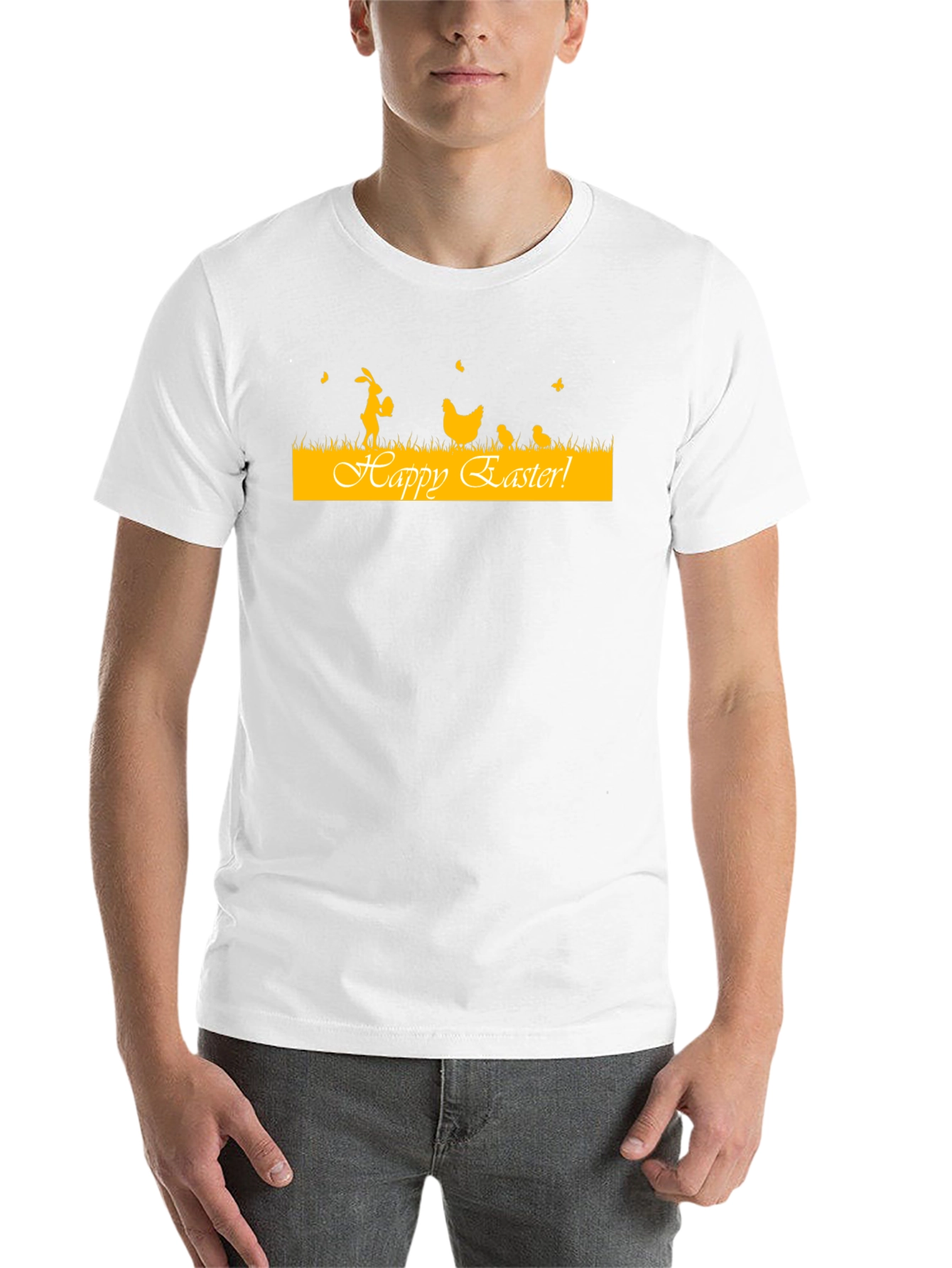 Camiseta Negra con Diseño de Pascua