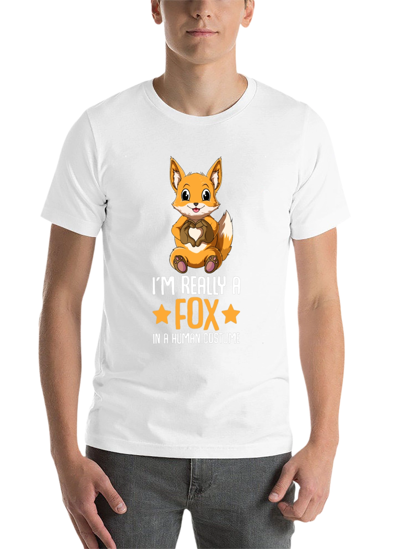 Black I'm Really a Fox T-Shirt view 14