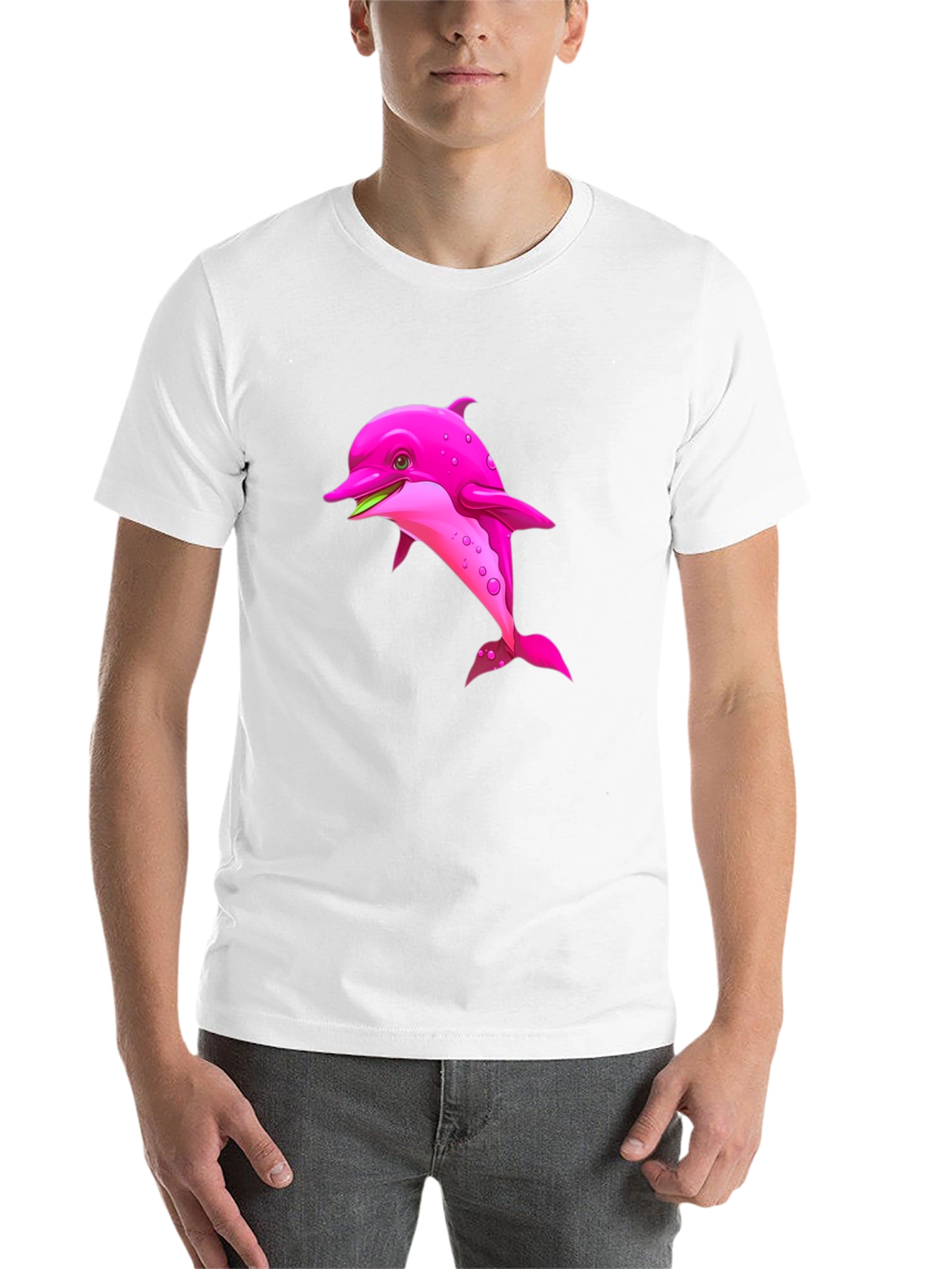 Black Pink Dolphin Graphic Black T-Shirt view 14