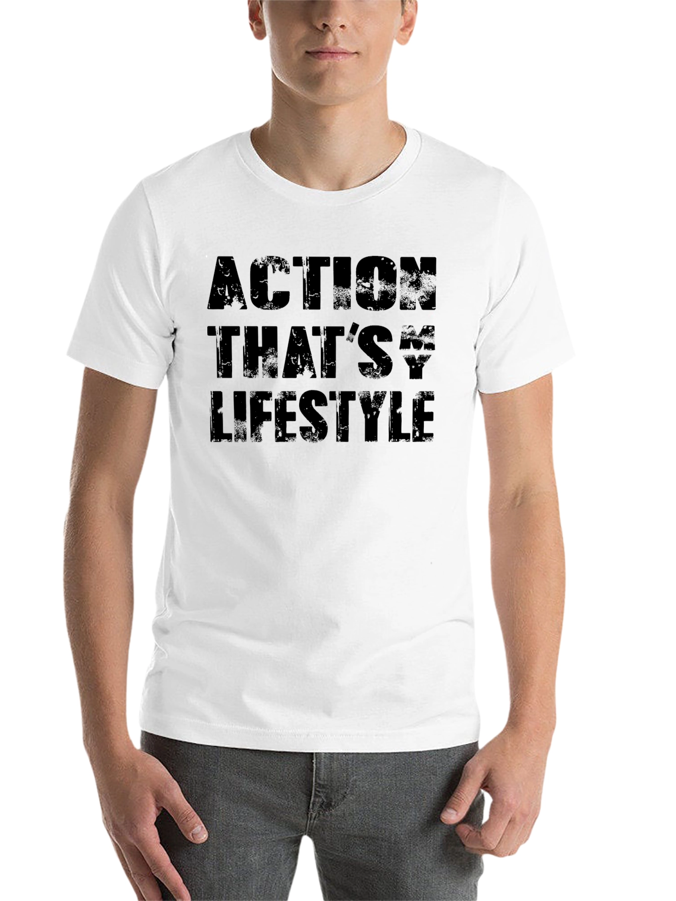 Black Action Lifestyle Black Graphic Tee view 14