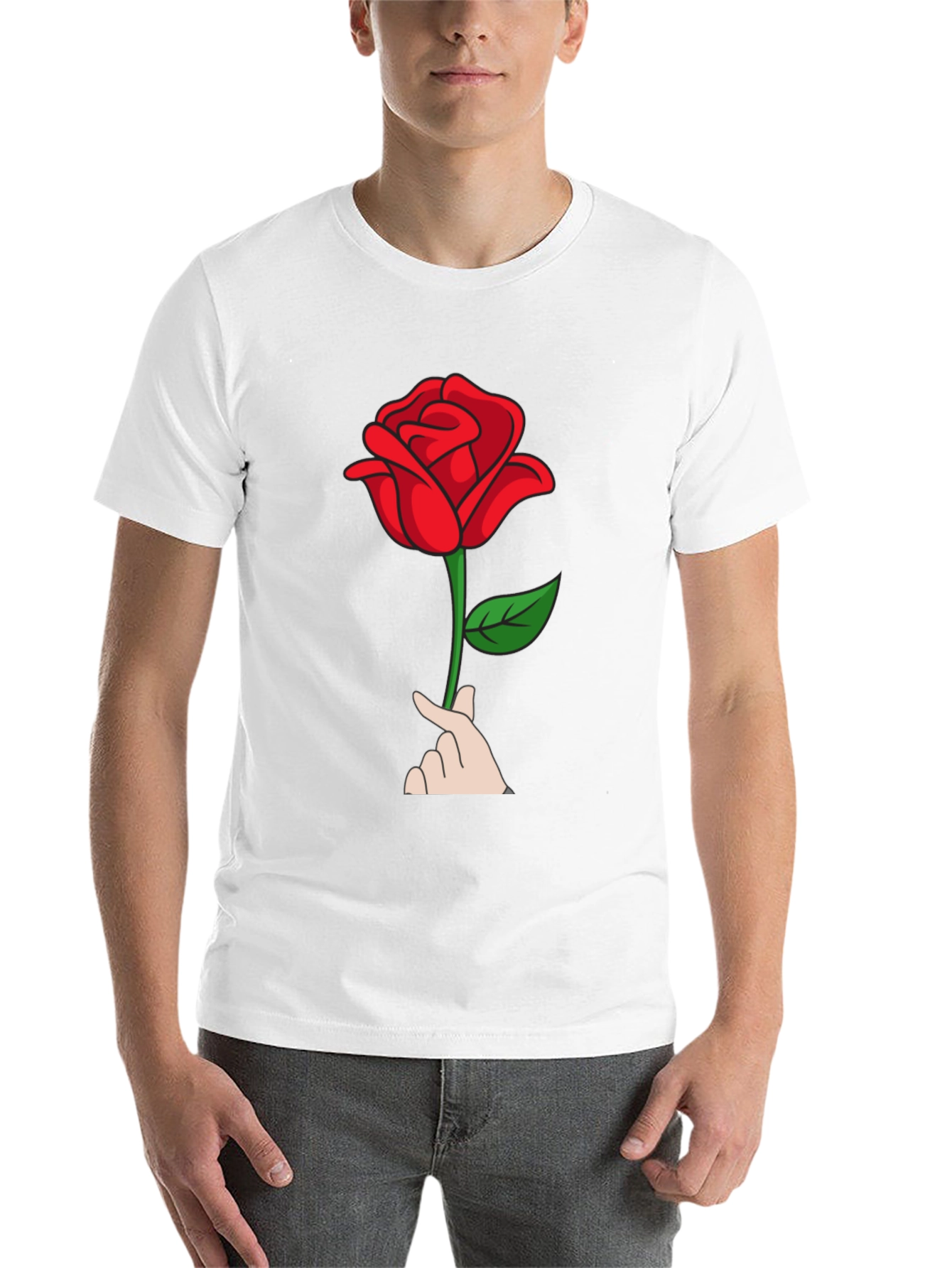 Black Rose Heart T-Shirt - Black view 14