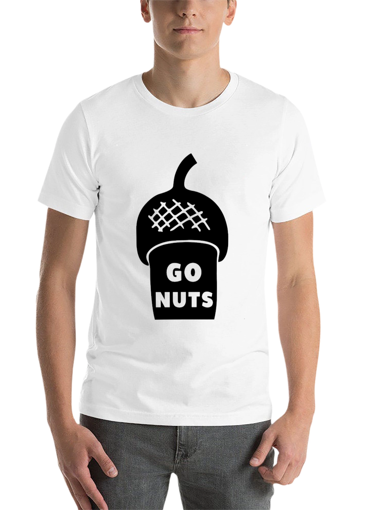 Black Go Nuts Acorn Graphic T-Shirt view 14