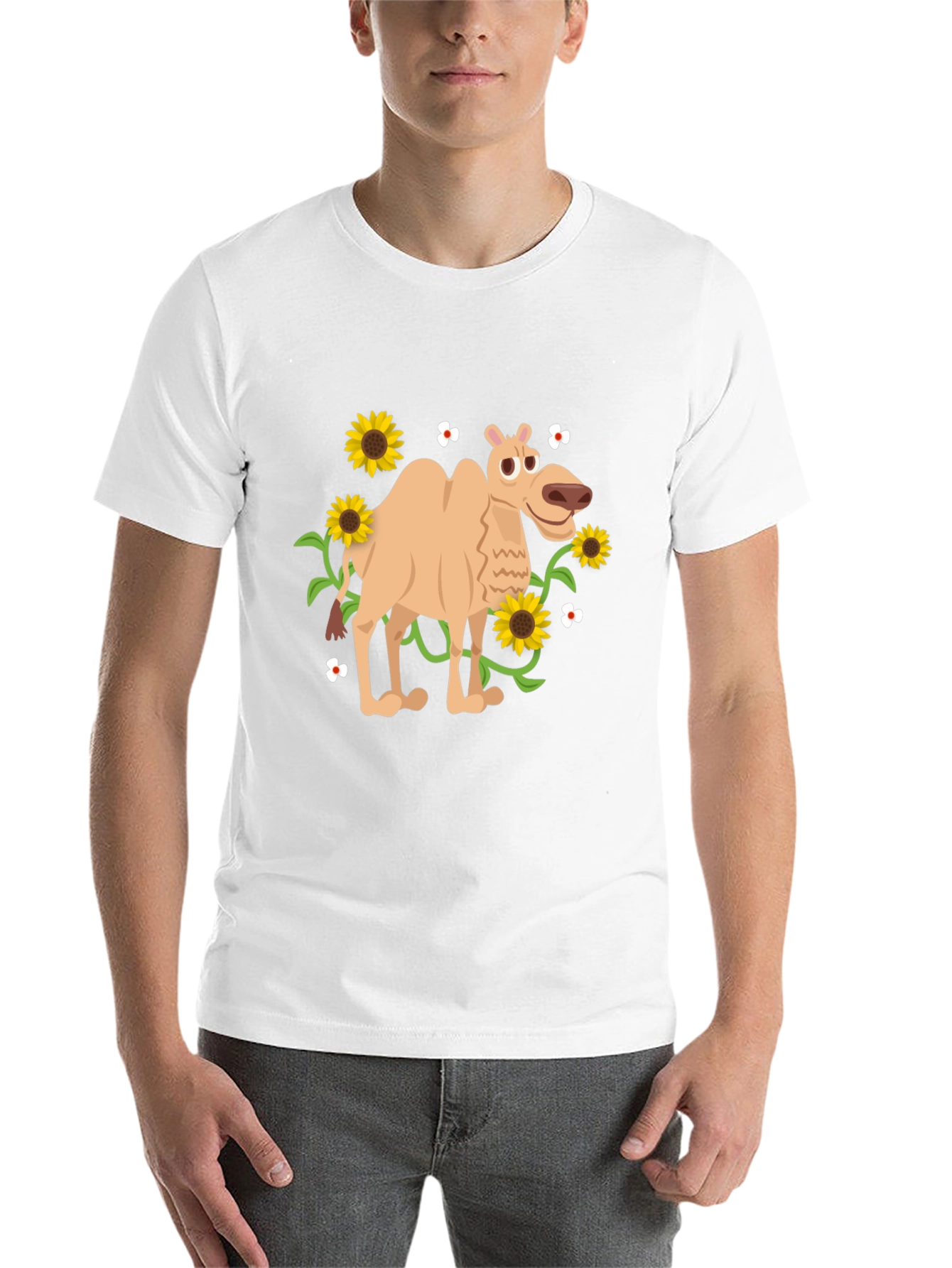 Black Camel and Sunflowers Graphic Tee view 14