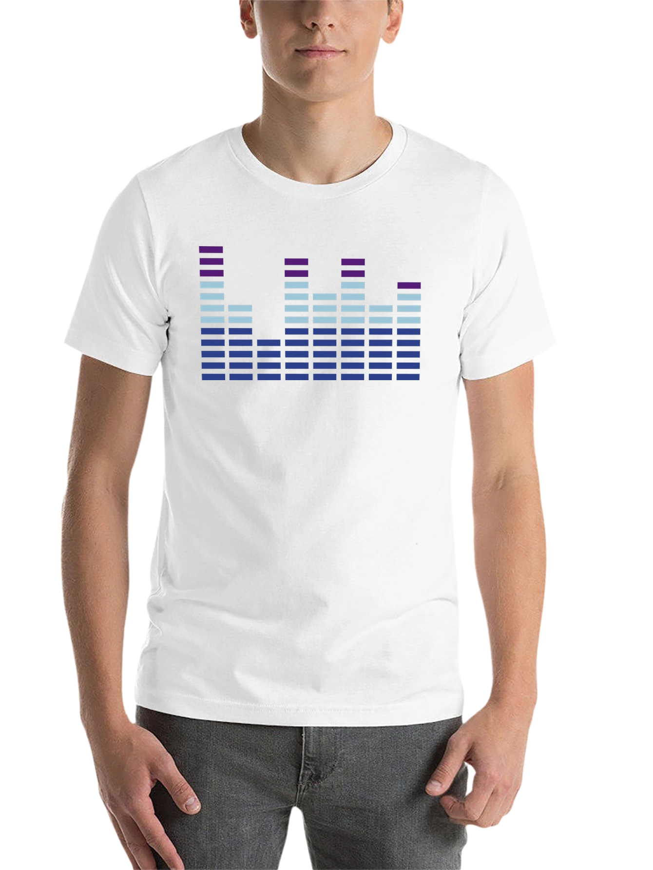 Black Sound Wave Graphic Tee - Modern Music Lover T-Shirt view 14