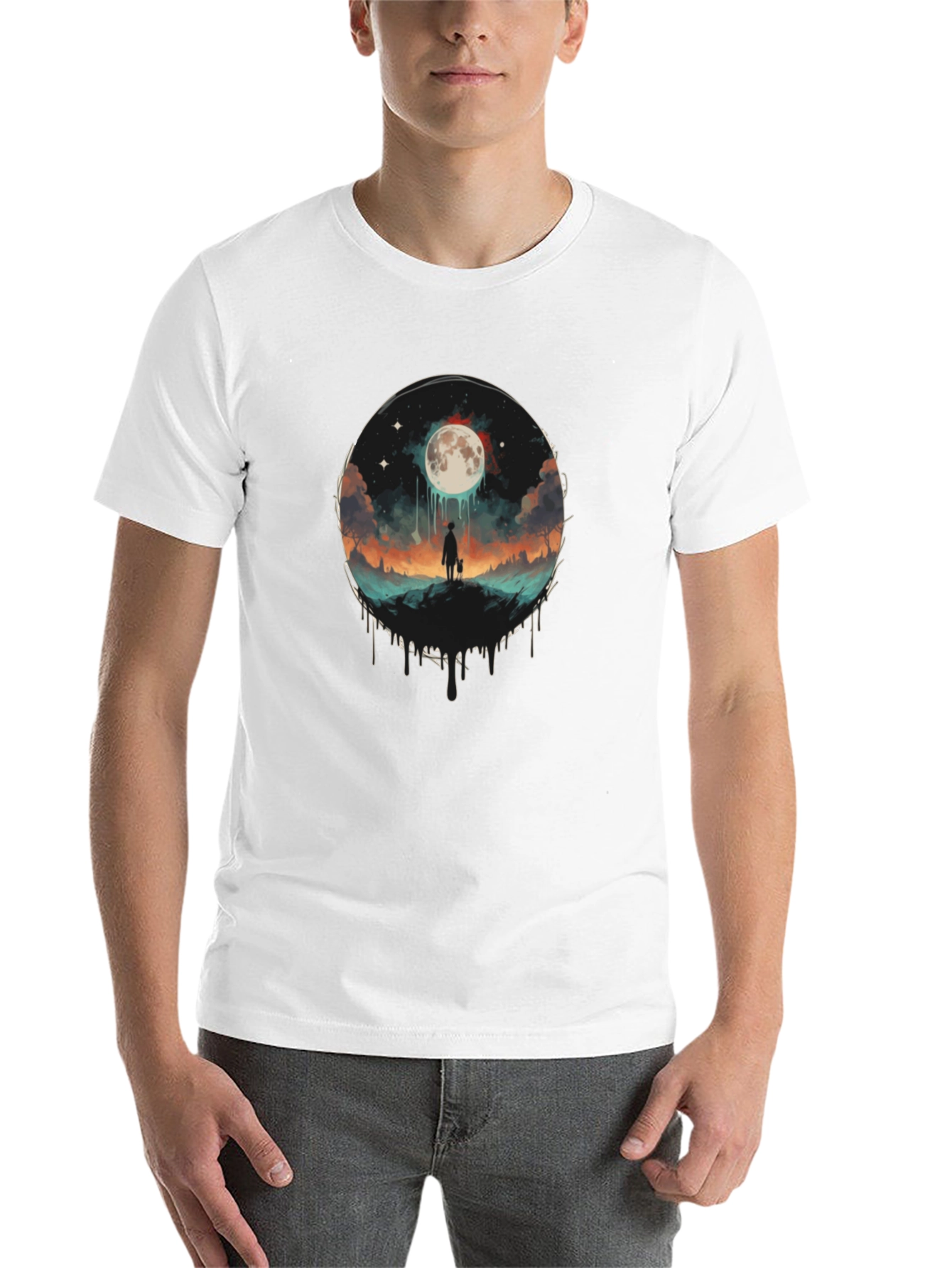 Black Moonlit Wanderer Graphic Tee view 14