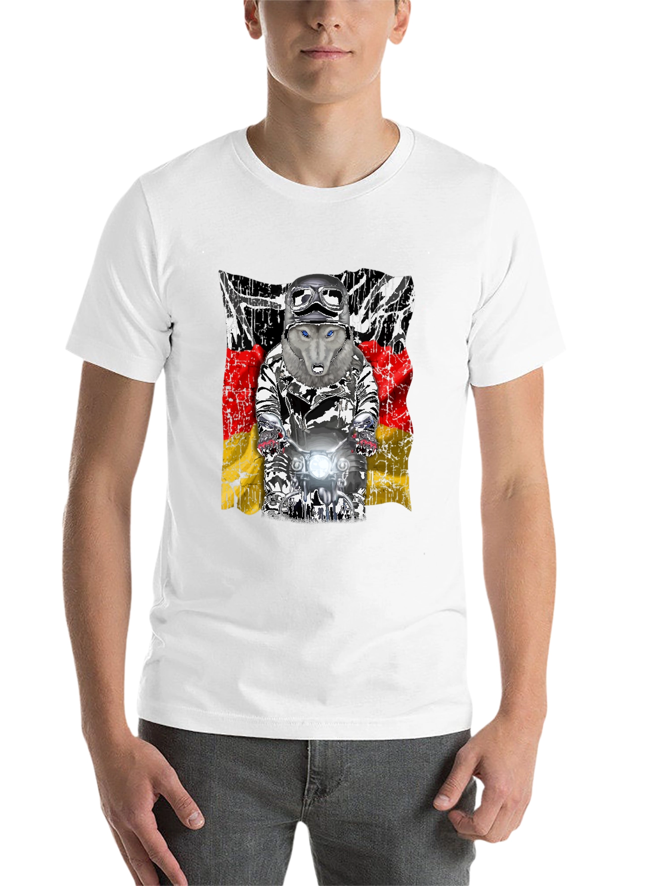 Wolf Rider T-Shirt - German Flag Design - 14