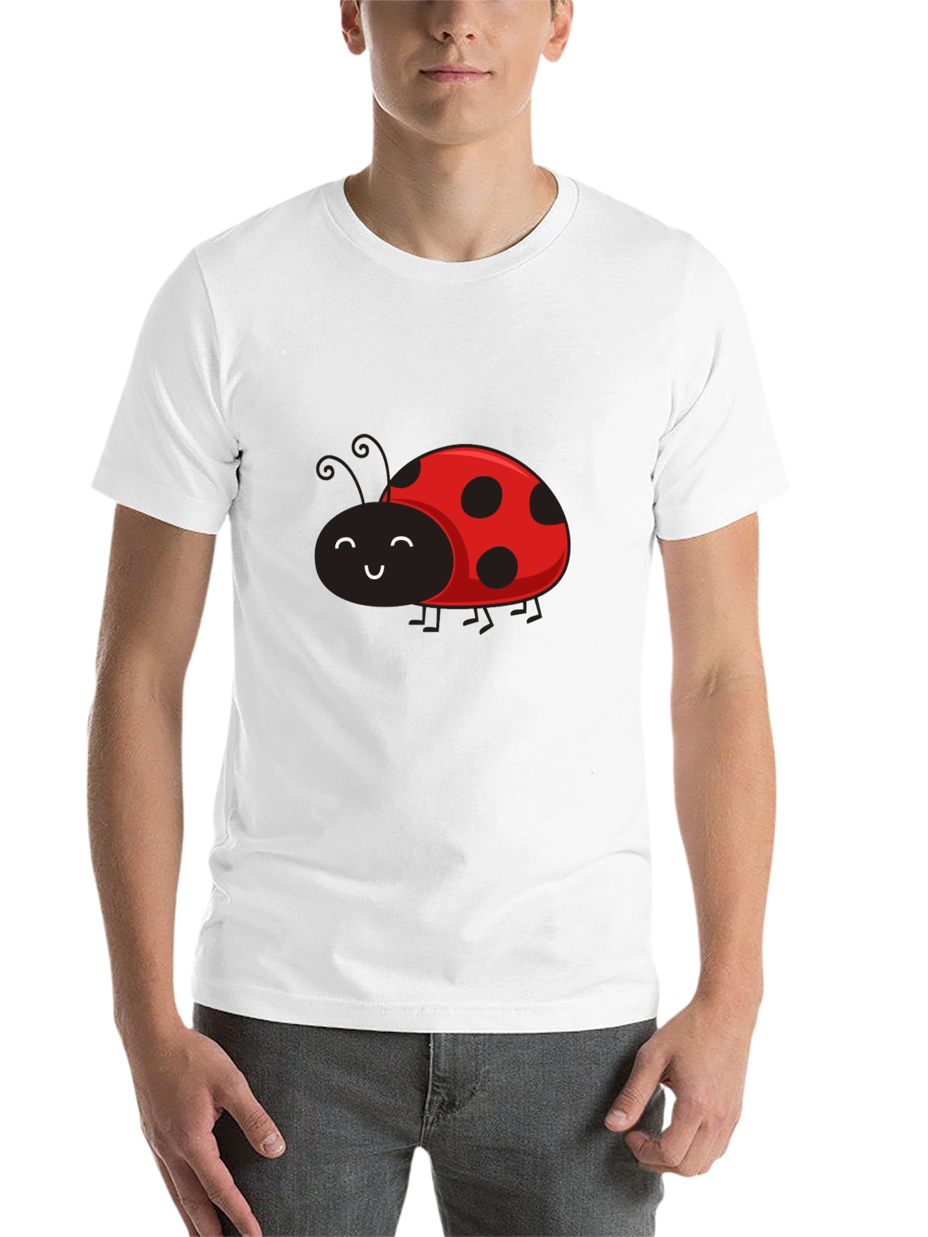 Black Ladybug Graphic Tee - Soft Cotton Blend view 14