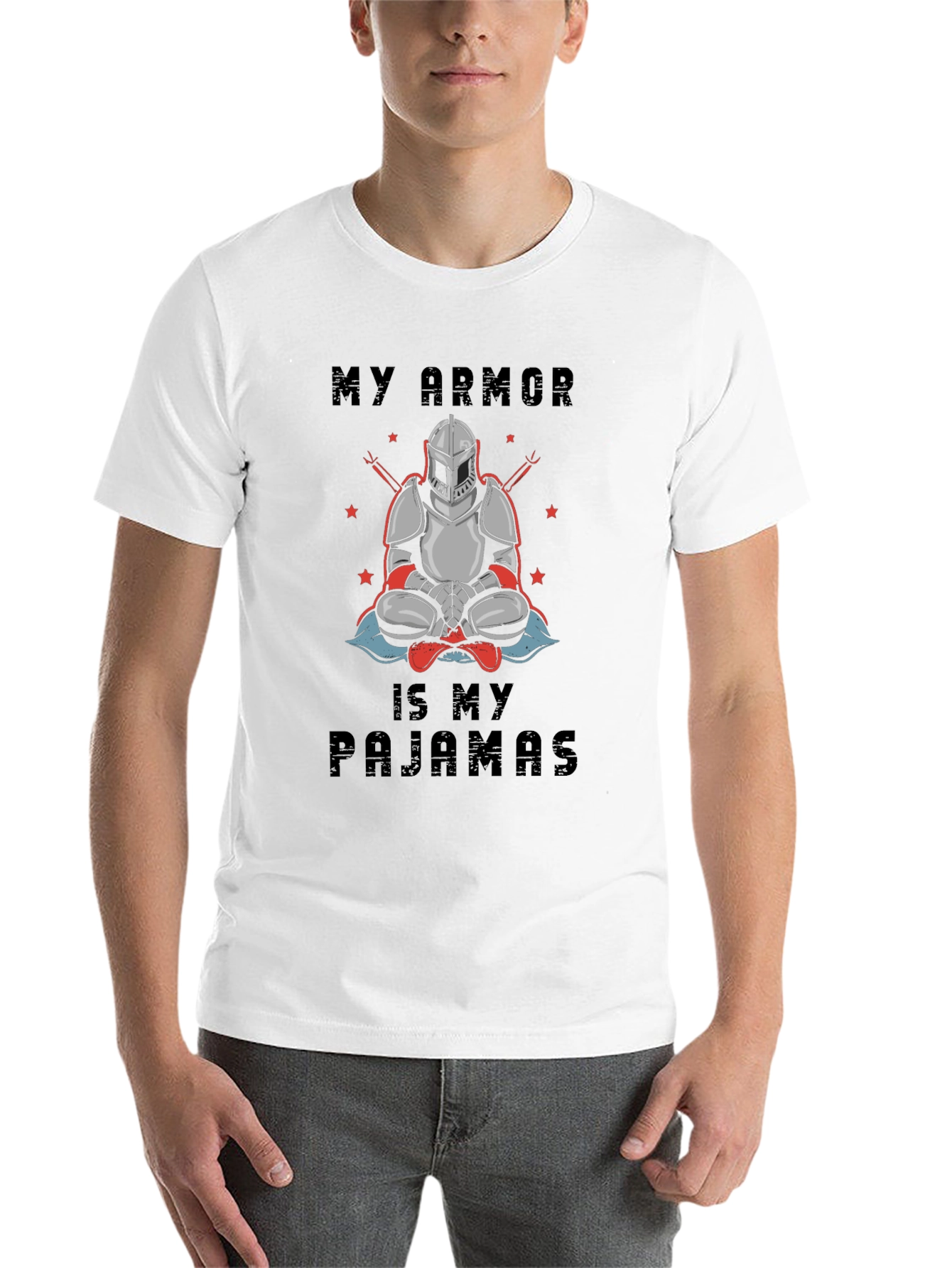 Black My Armor Is My Pajamas Graphic Tee view 14