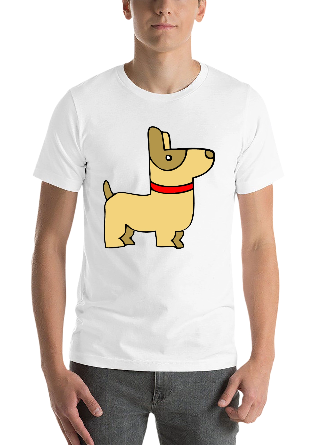 Black Cartoon Dog T-Shirt view 14